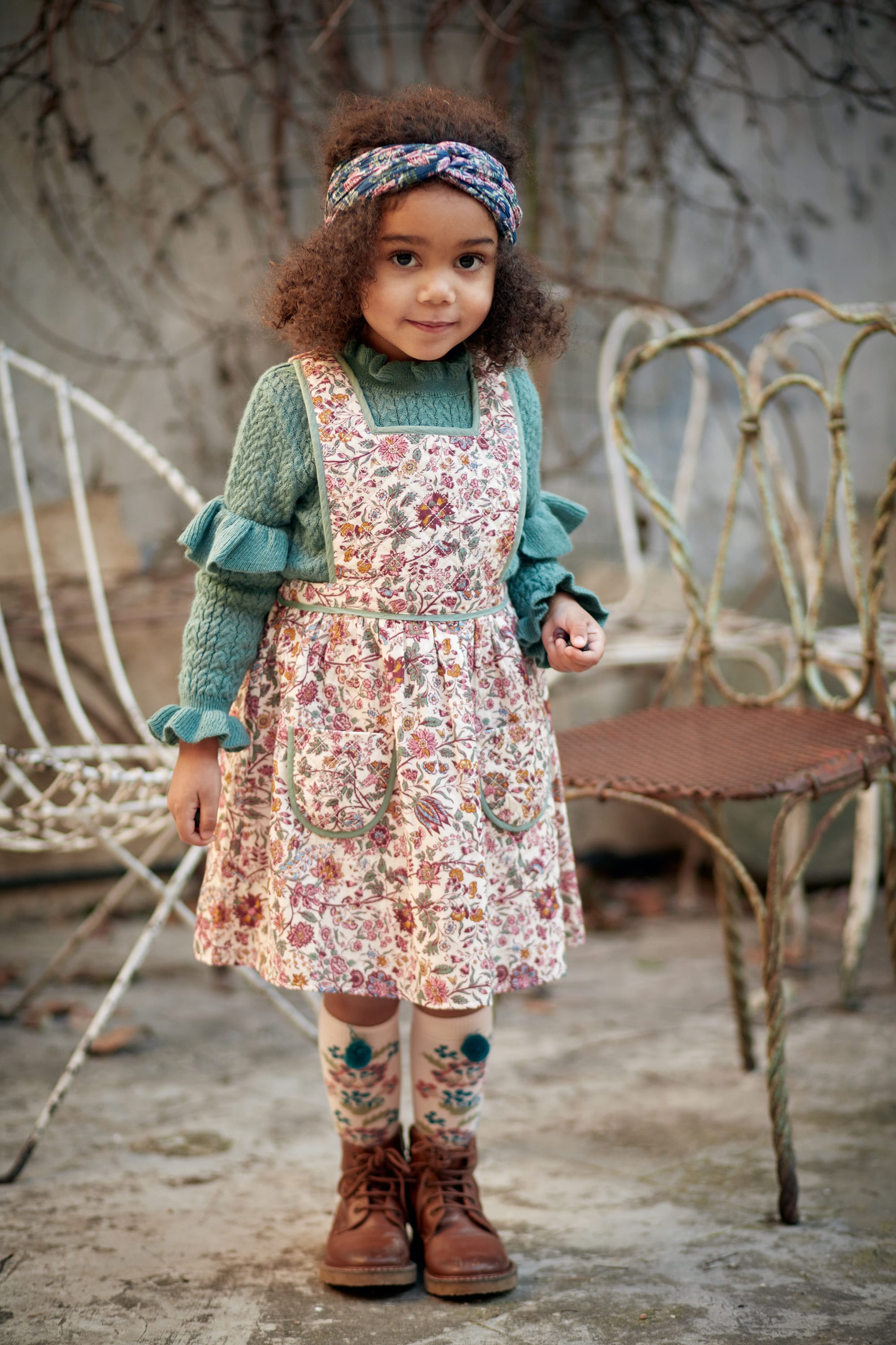 Girls Blue Knit Sweater