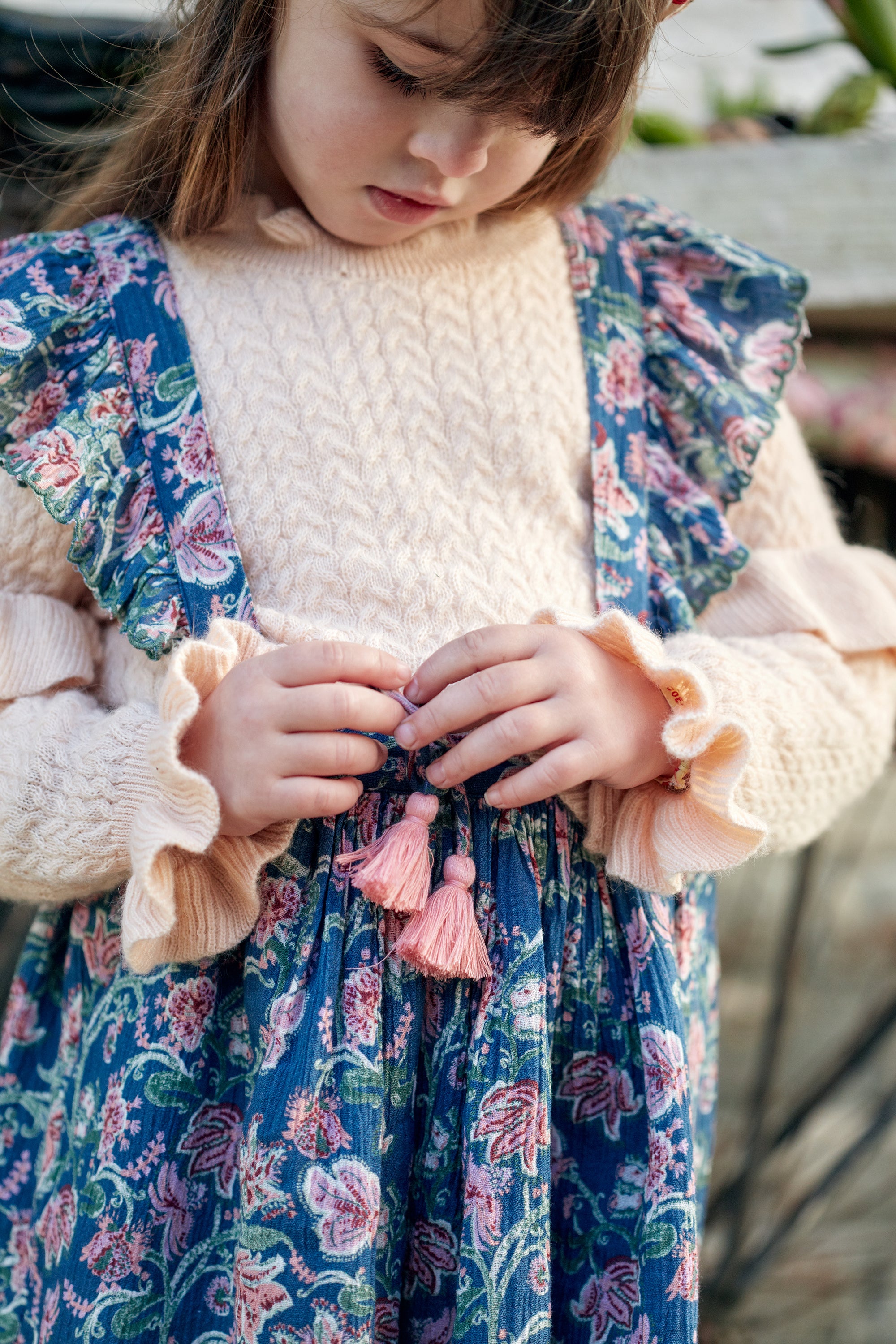 Girls Pink Knit Sweater