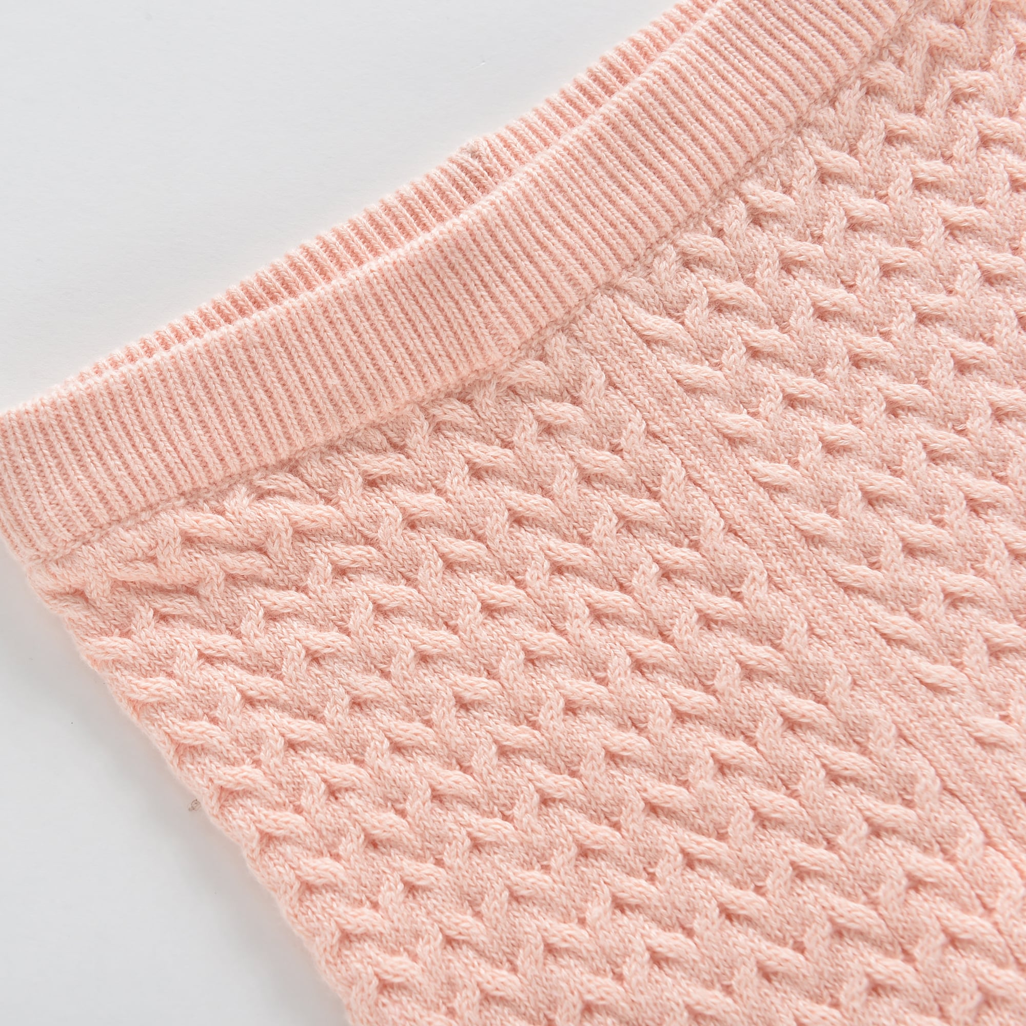 Girls Pink Knit Leggings