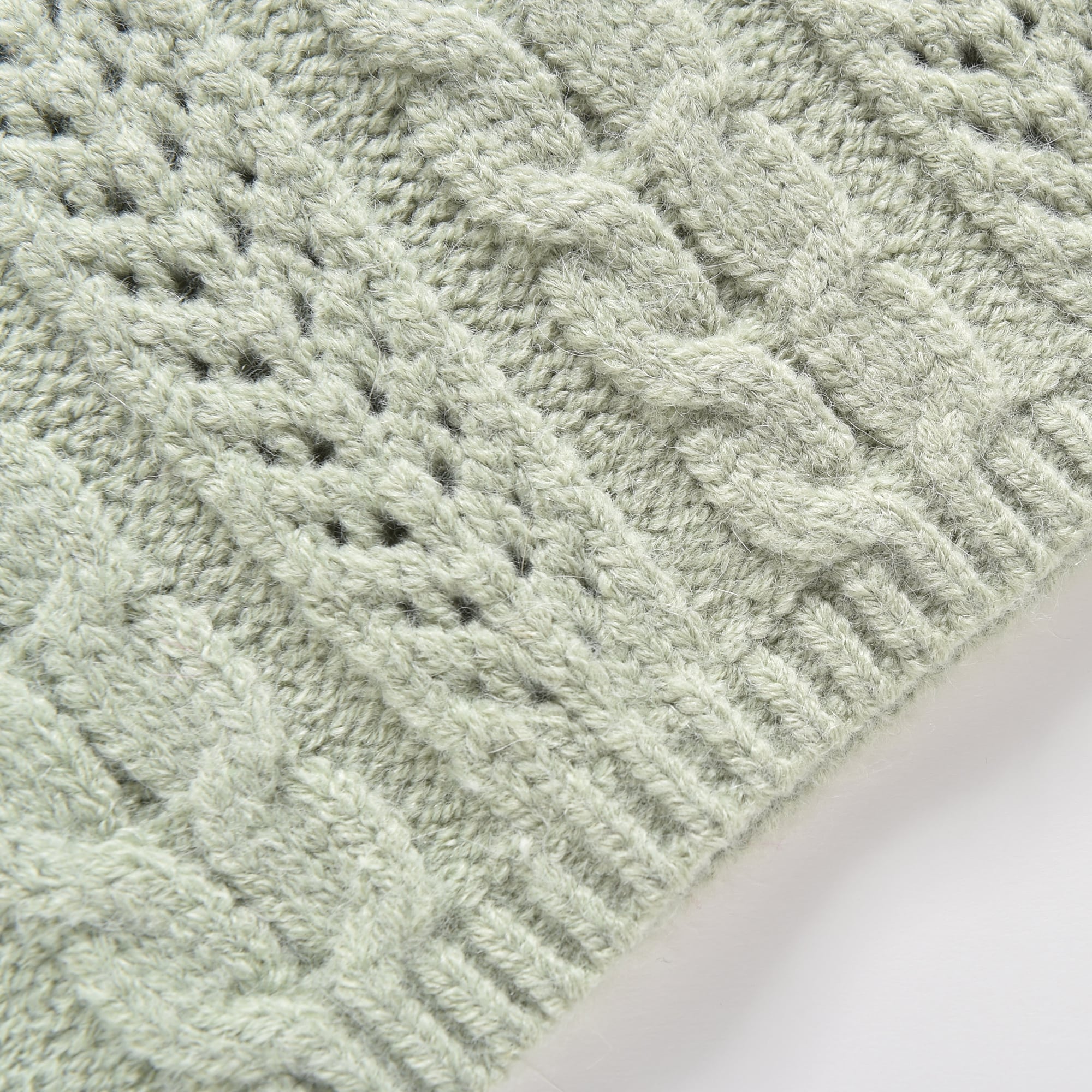 Girls Light Green Knit Dress