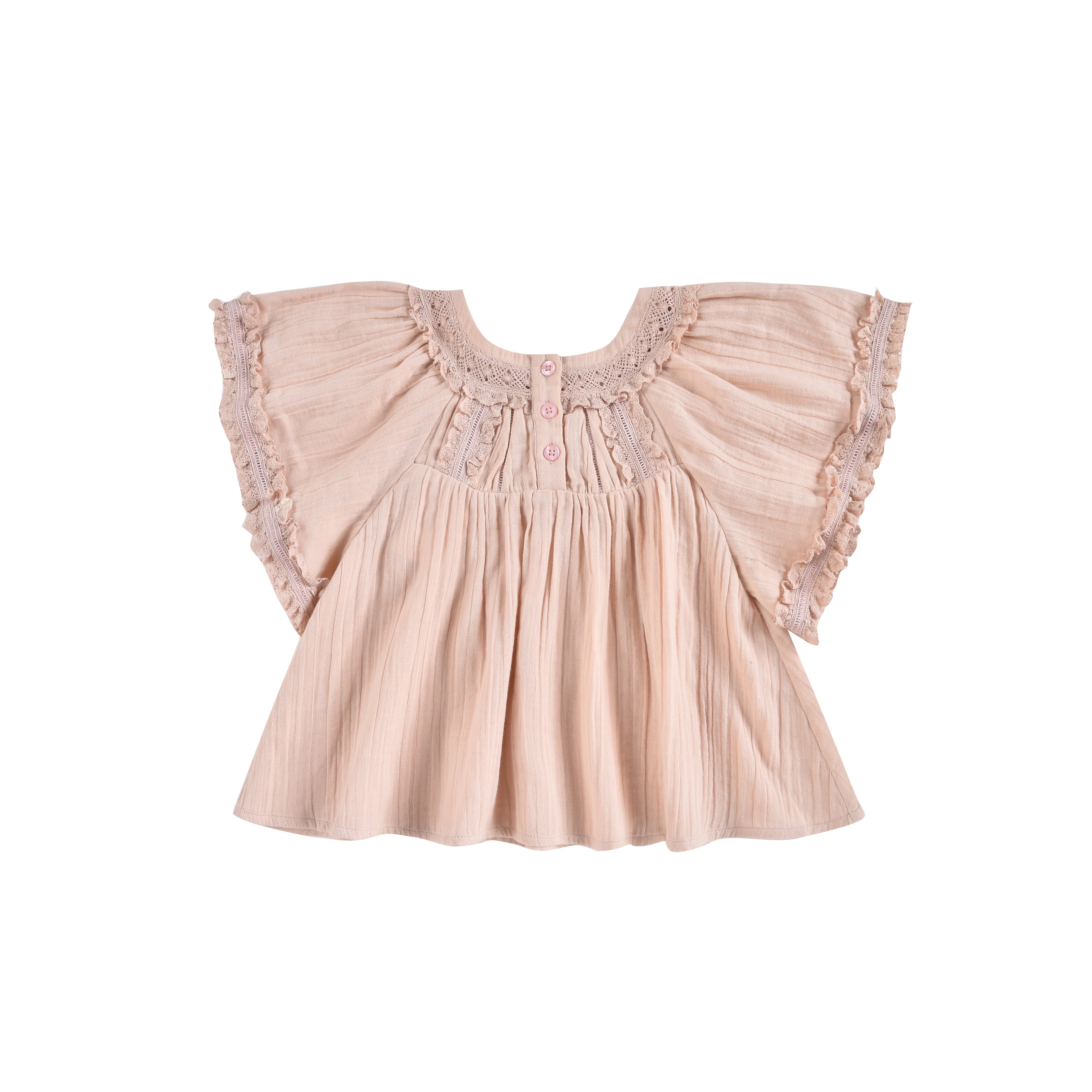 Girls Pink Cotton Tops