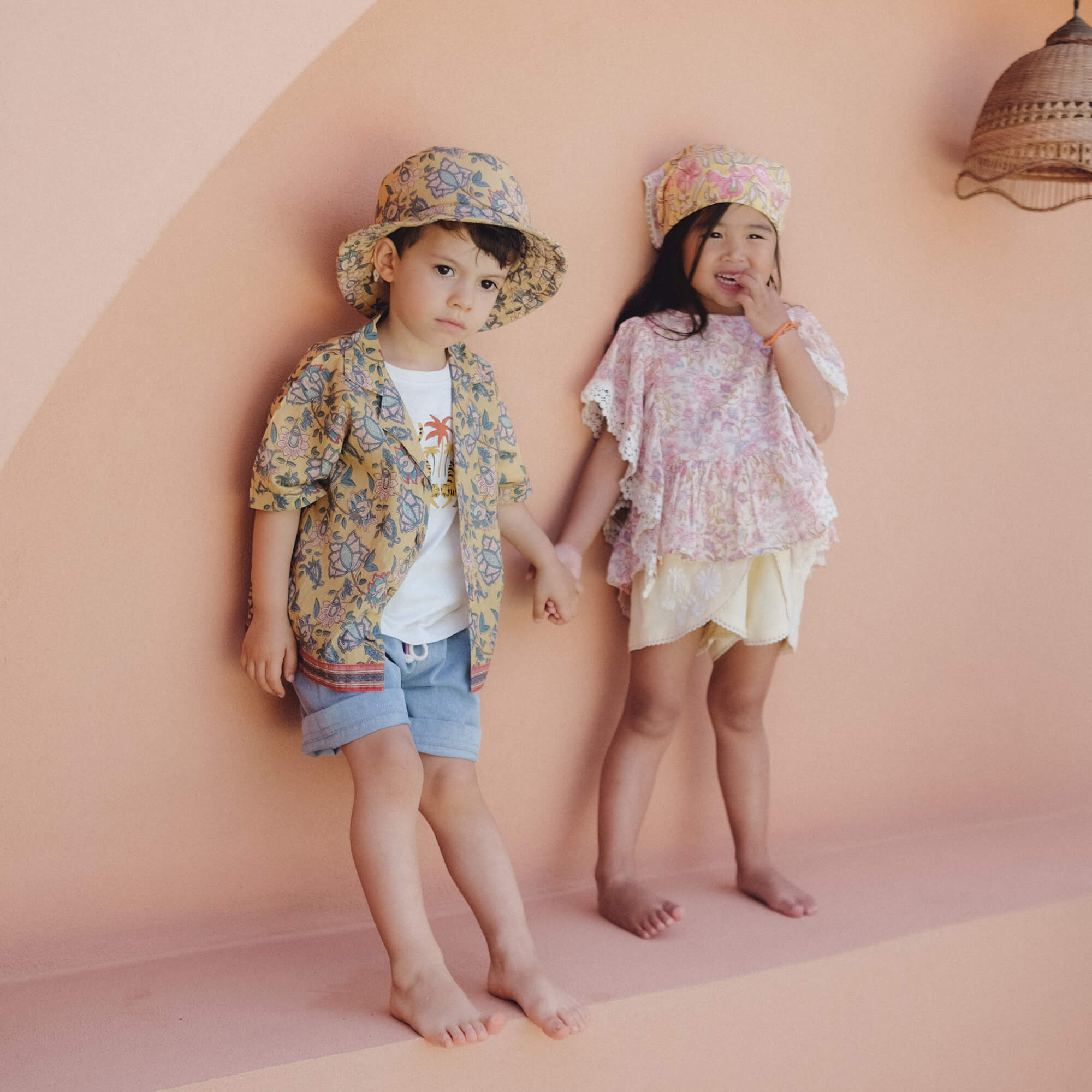 Girls White Flower Cotton Top