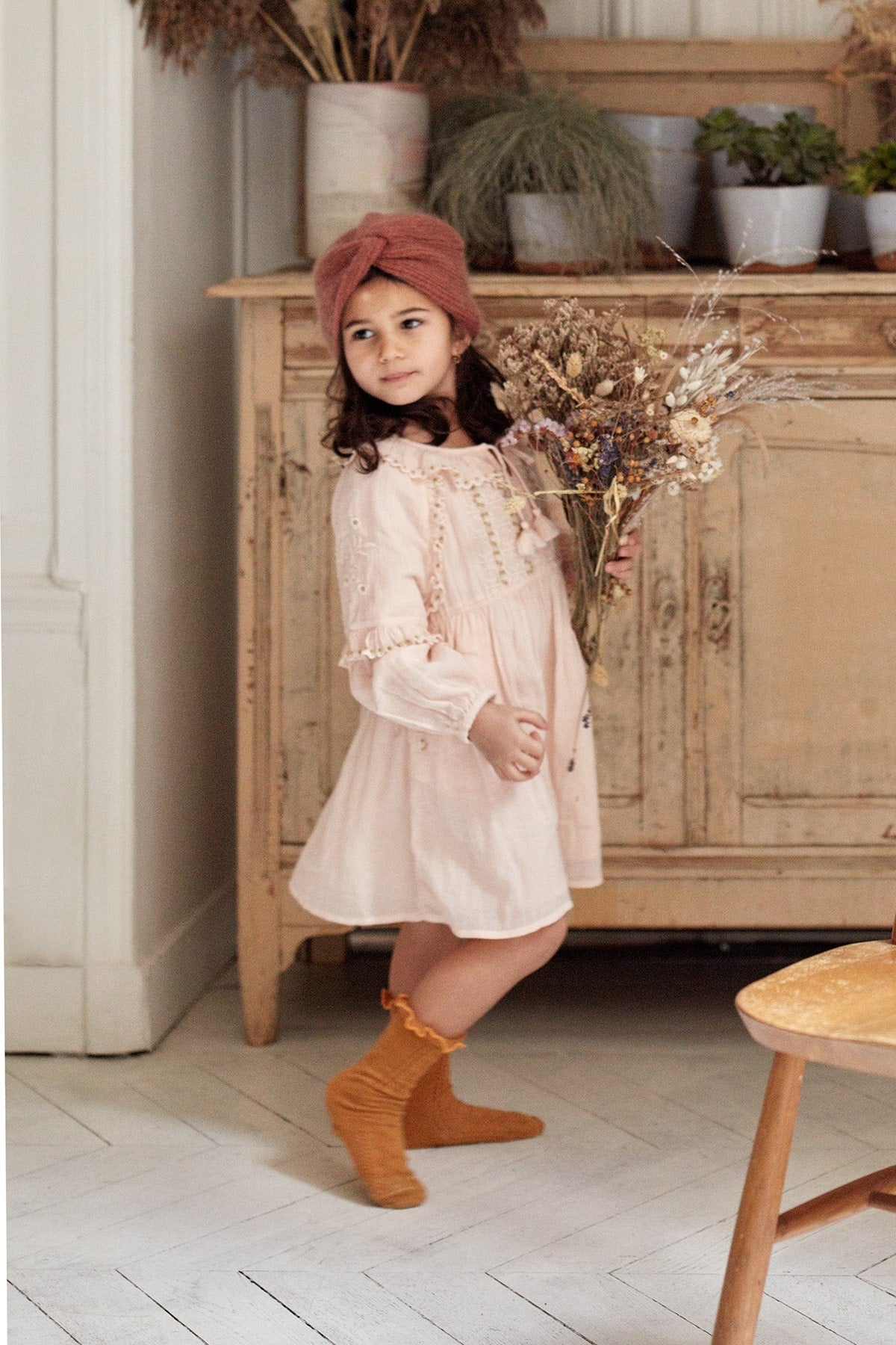 Girls Pink Cotton Dress