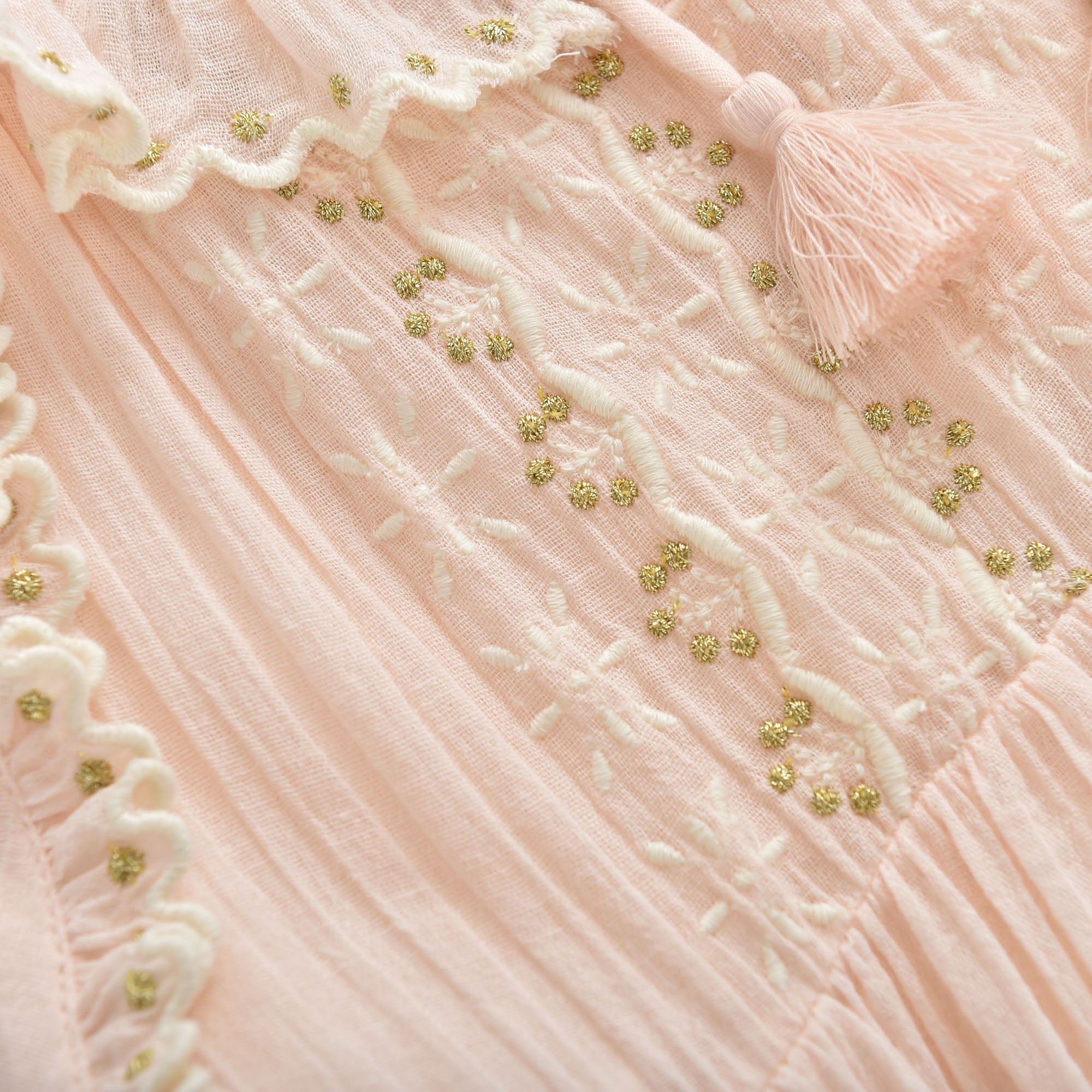 Girls Pink Cotton Dress