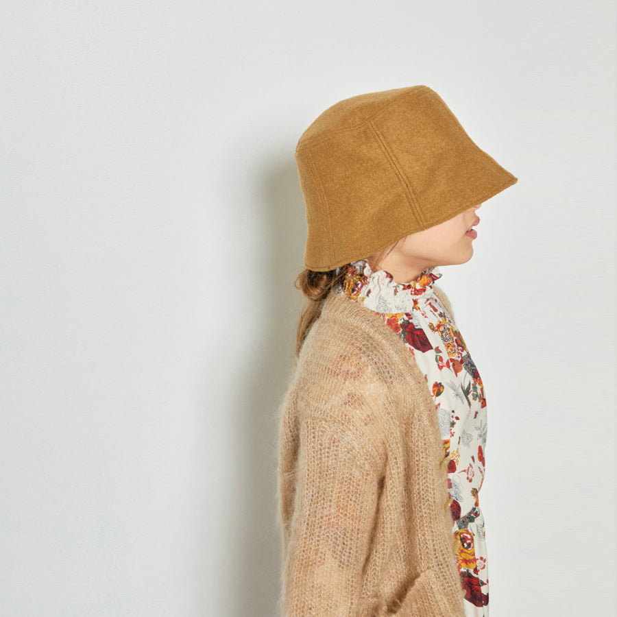 Boys & Girls Beige Wool Bucket Hat