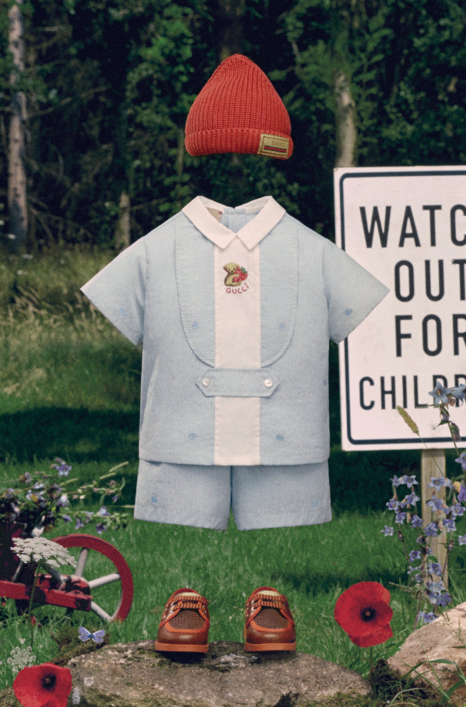 Baby Boys & Girls Blue Cotton Shirt