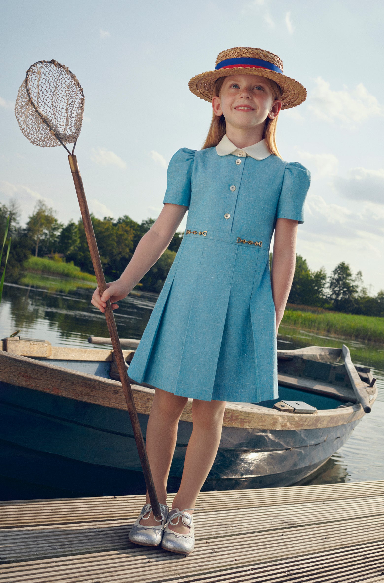 Girls Blue GG Dress