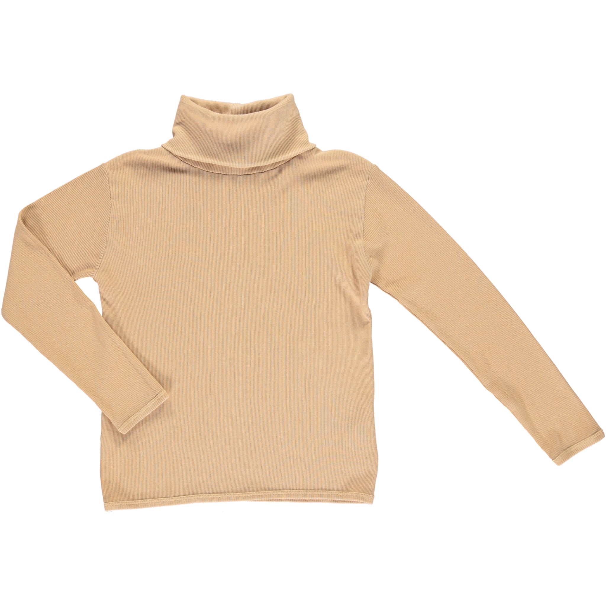 Girls Sand Cotton Turtleneck T-Shirt