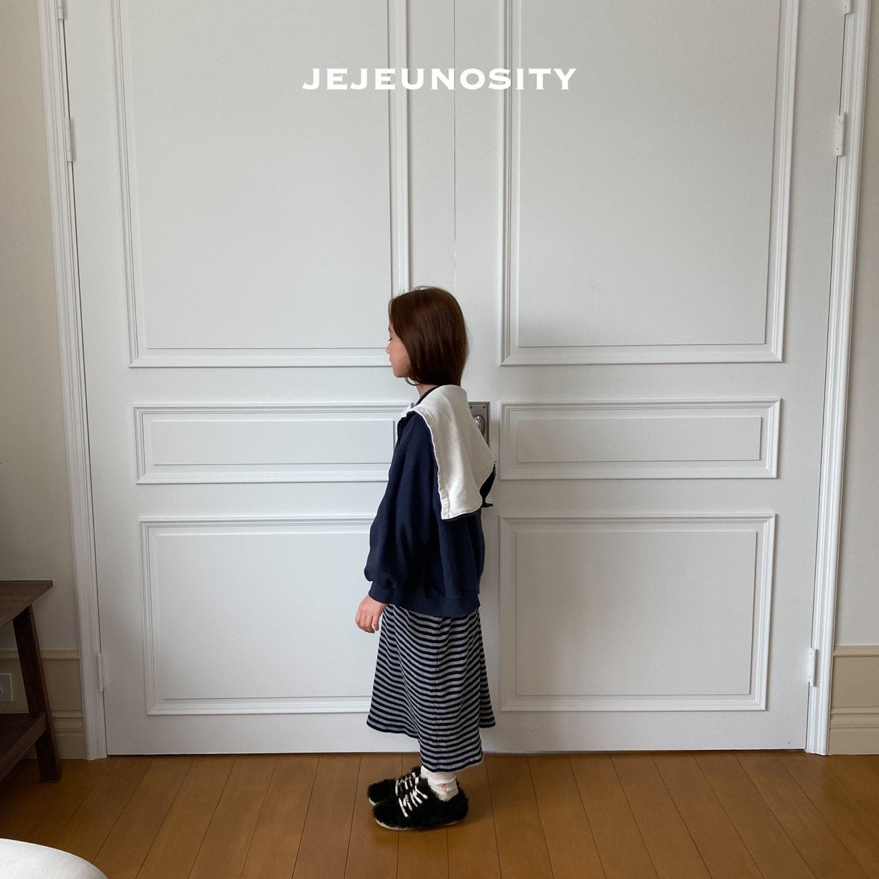 Boys & Girls Navy Hooded Zip-Up Top