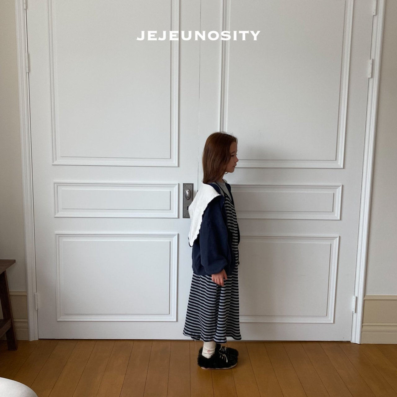 Boys & Girls Navy Hooded Zip-Up Top