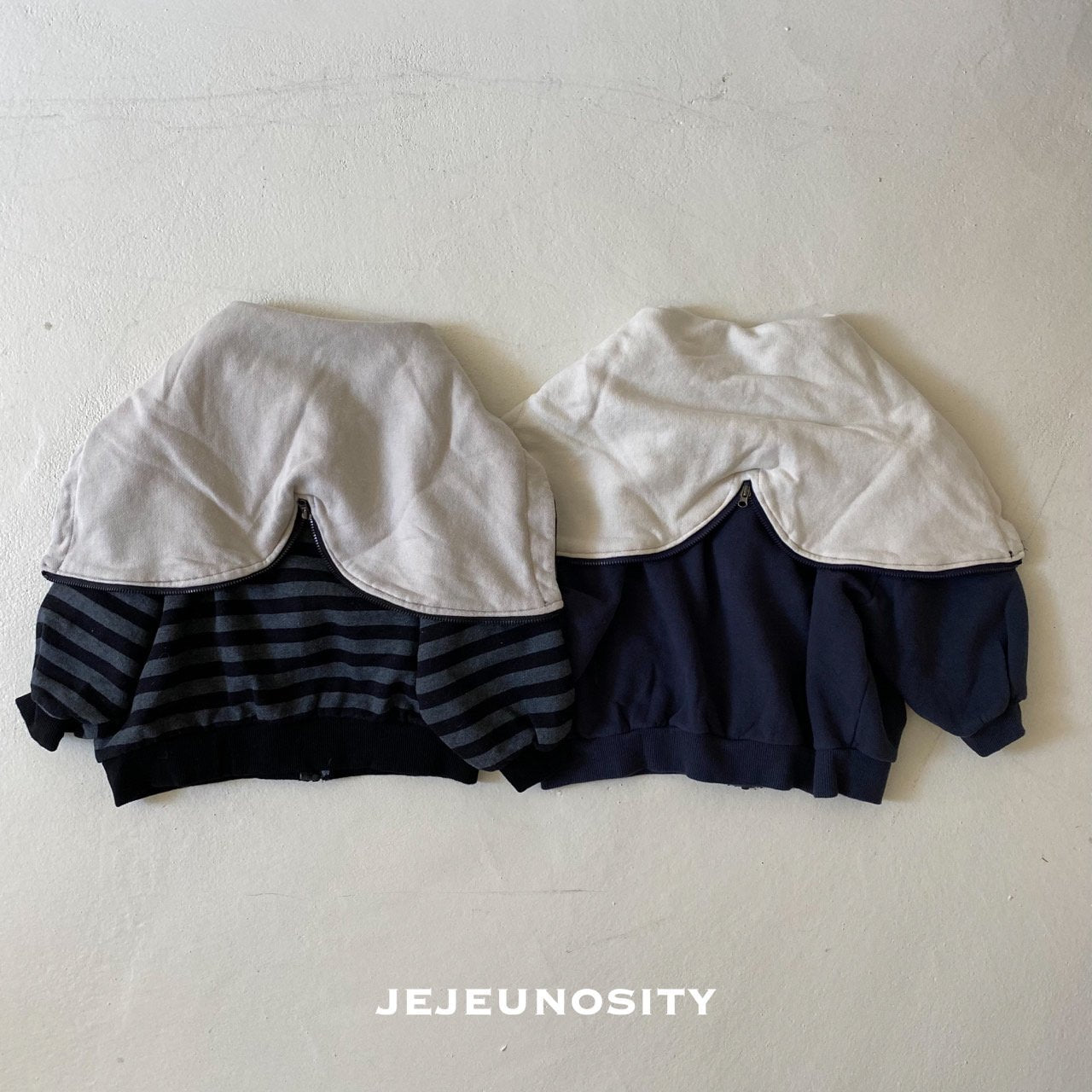 Boys & Girls Navy Hooded Zip-Up Top