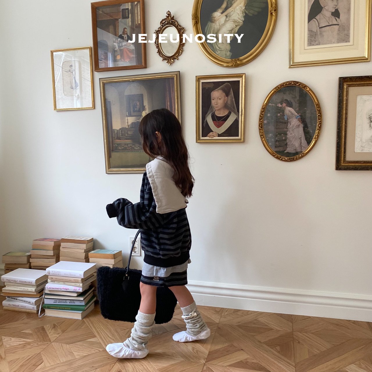 Boys & Girls Navy Stripes Zip-Up Top