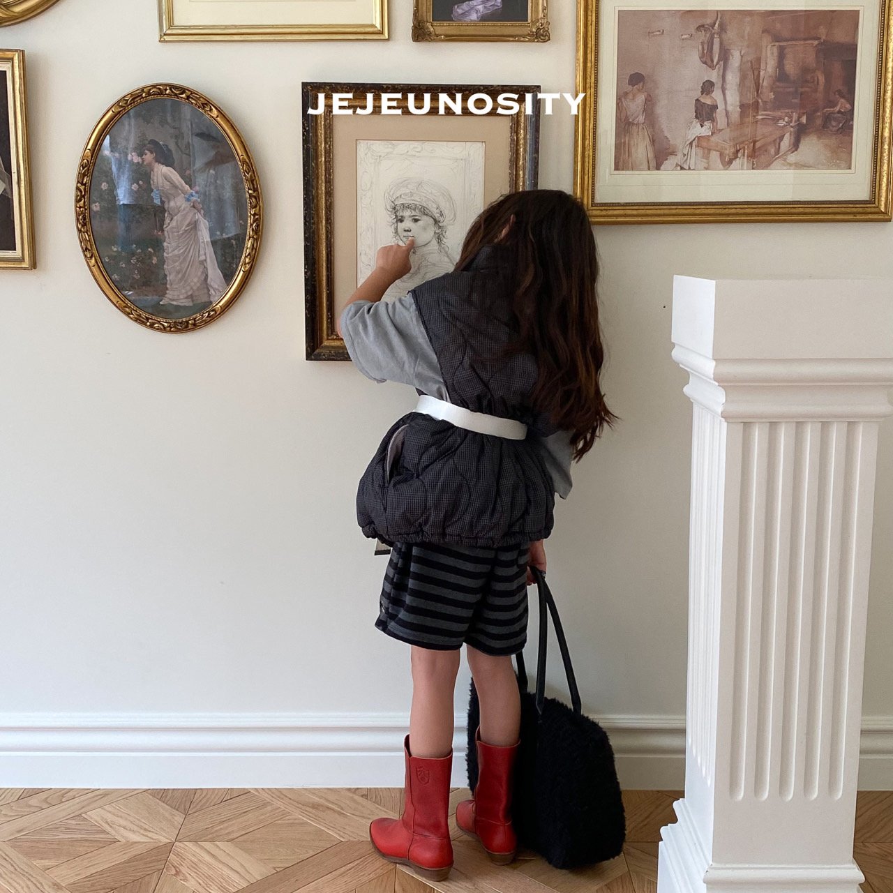 Boys & Girls Navy Stripes Cotton Shorts