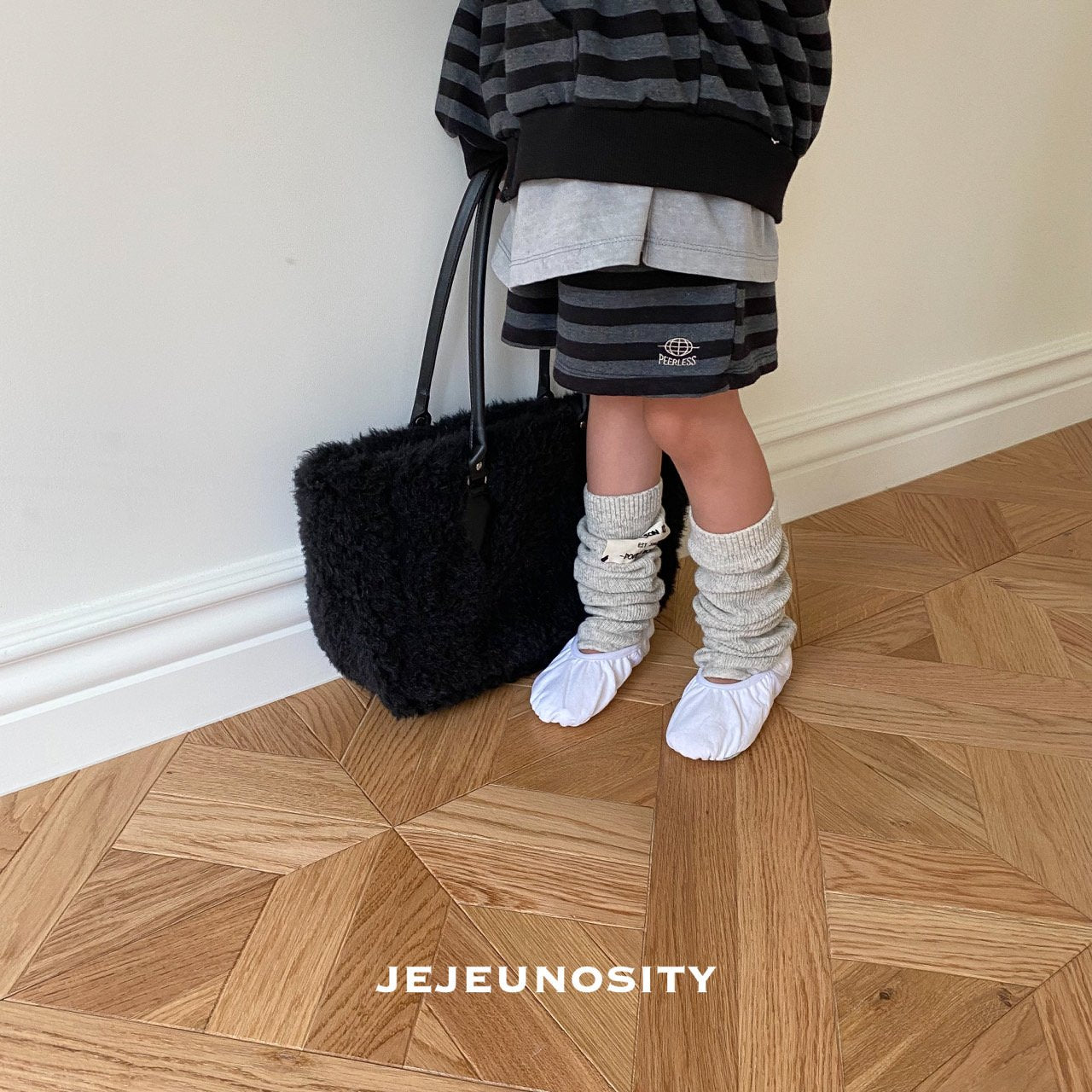 Boys & Girls Navy Stripes Cotton Shorts