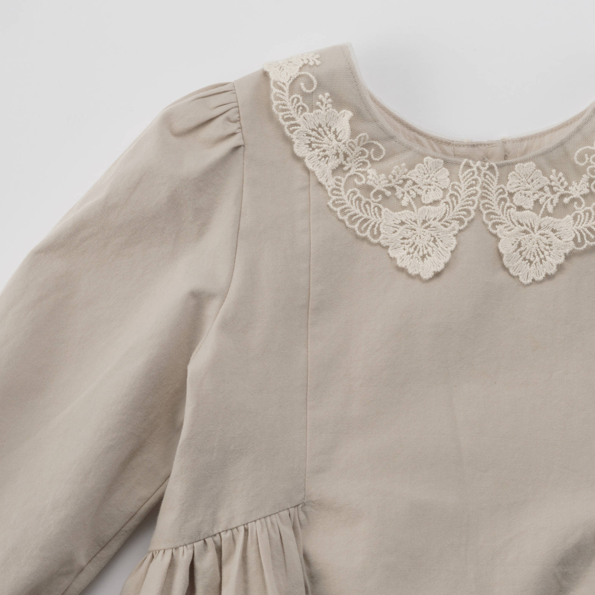 Girls Khaki Cotton Dress