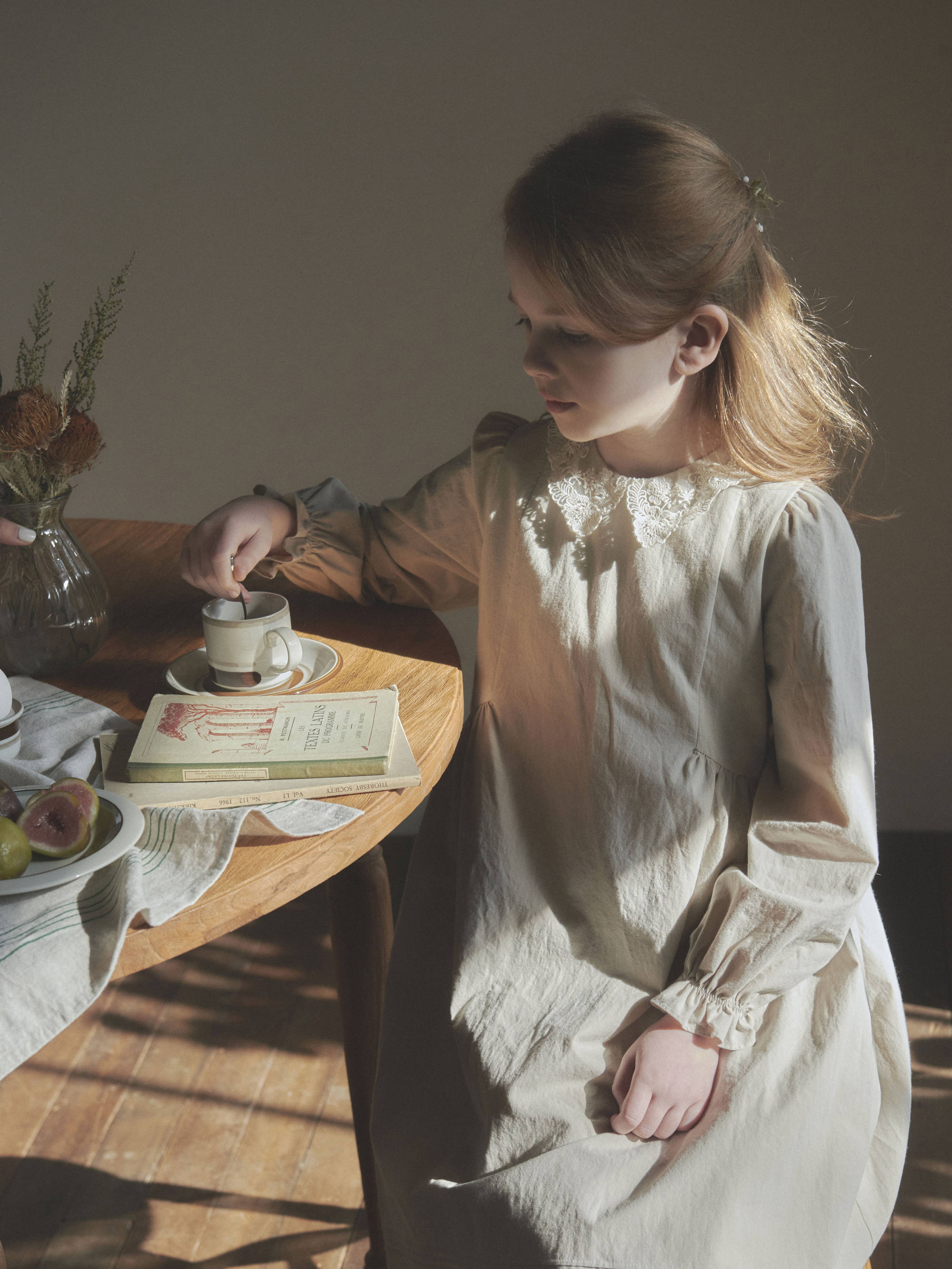 Girls Khaki Cotton Dress