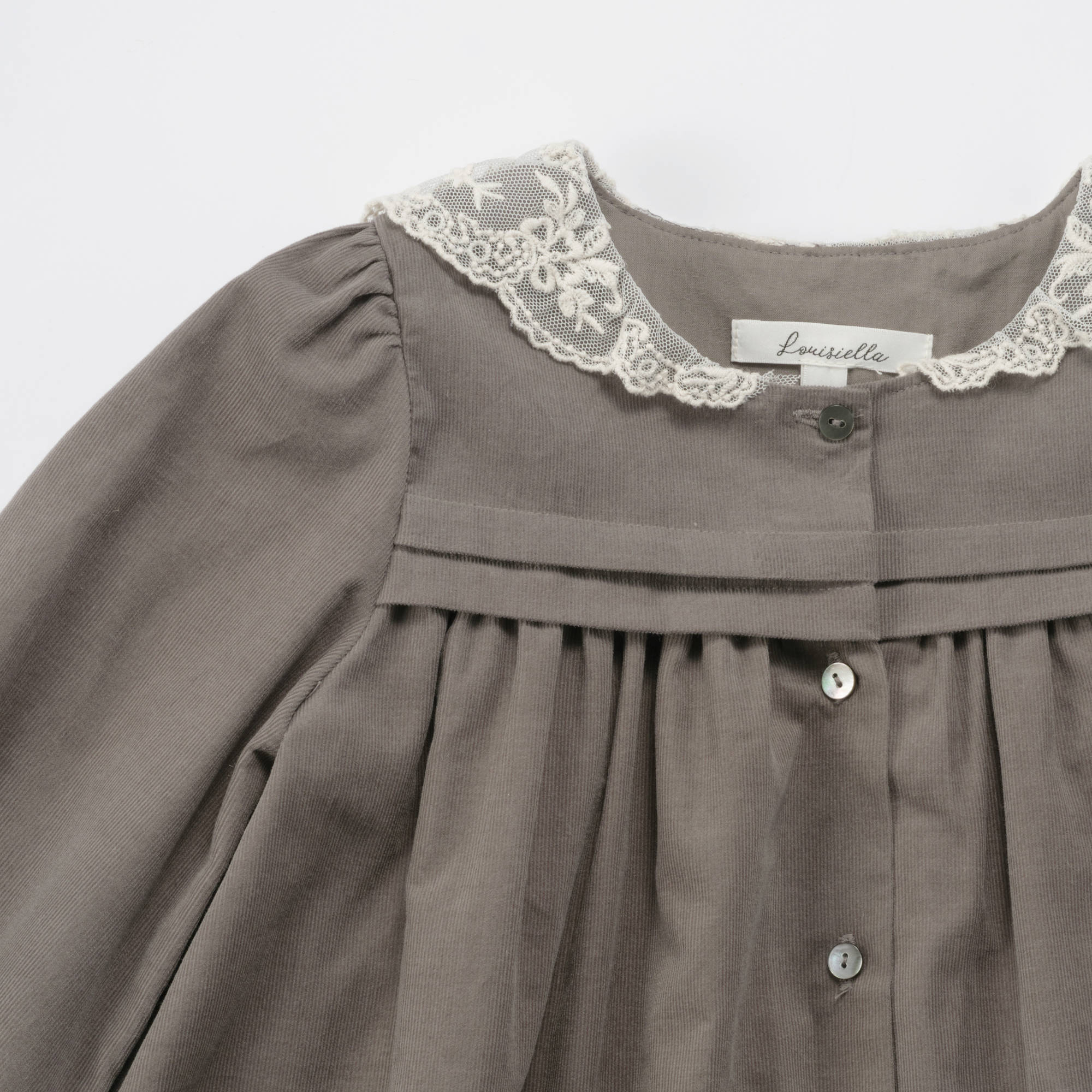 Girls Grey Cotton Dress