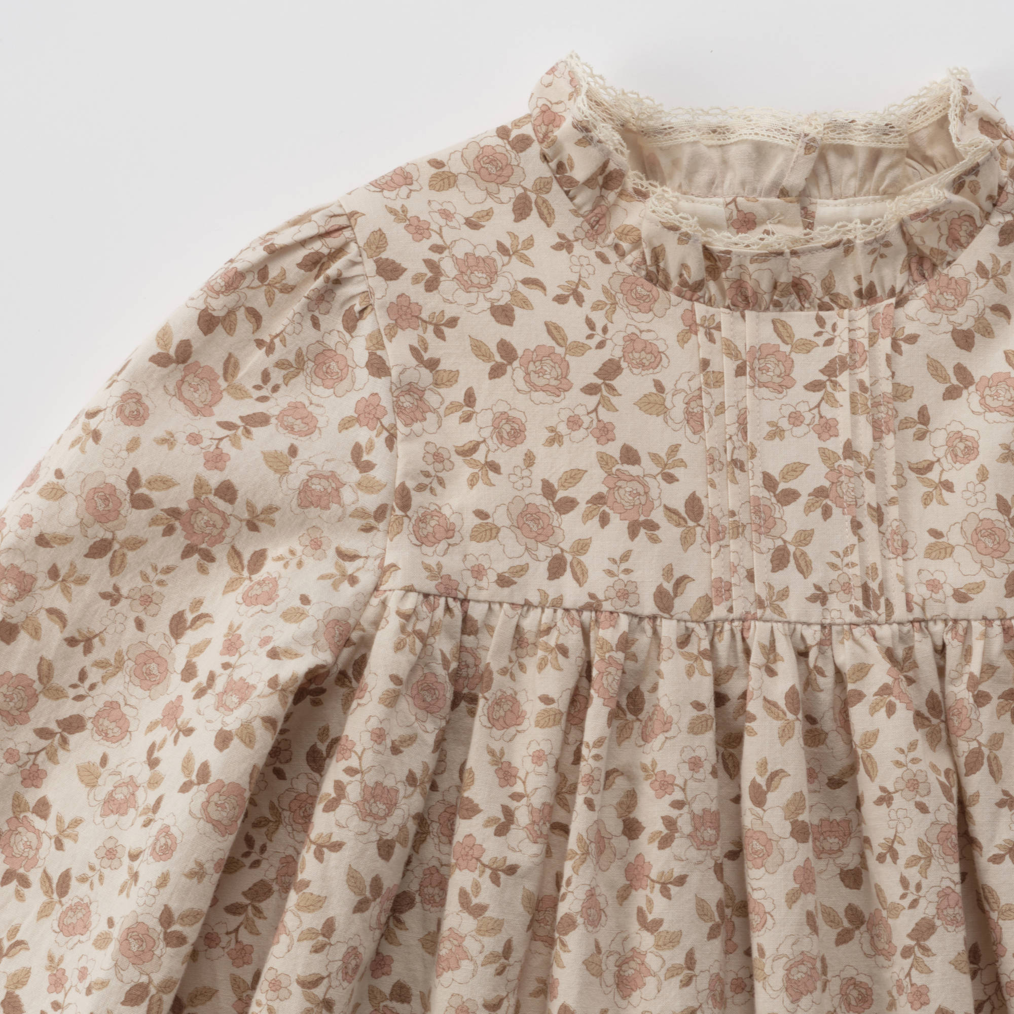 Girls Pink Floral Cotton Dress