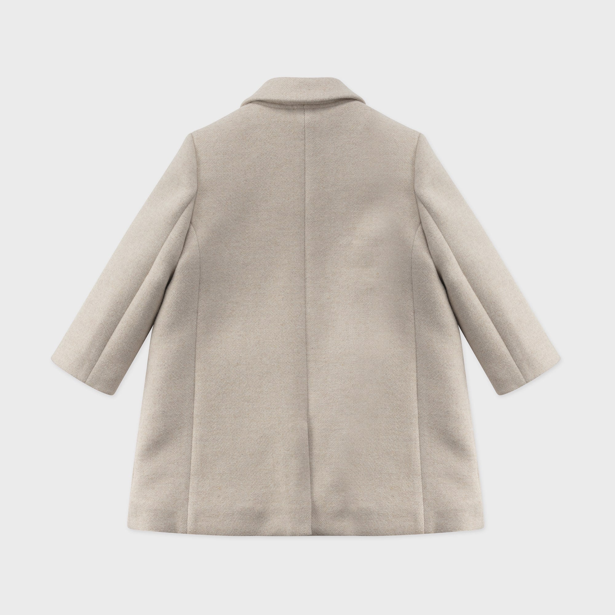 Girls Beige  Wool Coat