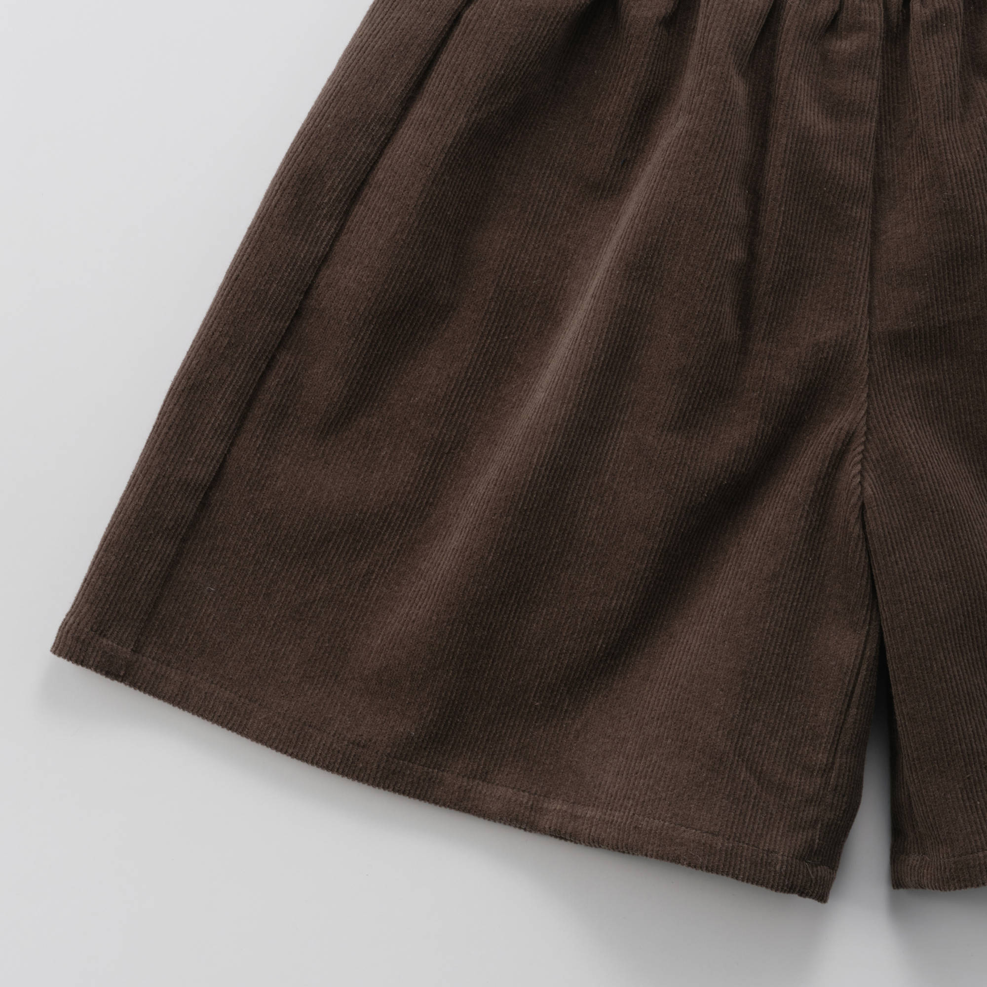 Girls Dark Brown Embroidered Shorts