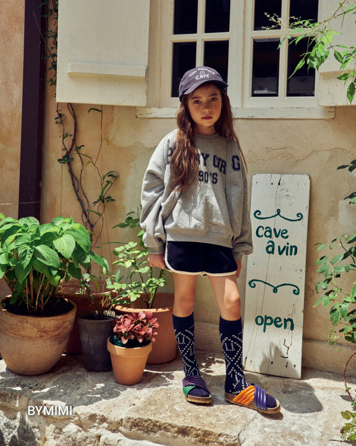 Girls Grey Logo Cotton Vest