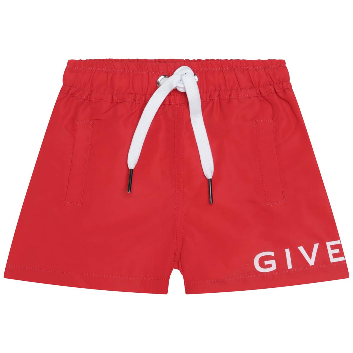 Baby Boys Red Swim Shorts