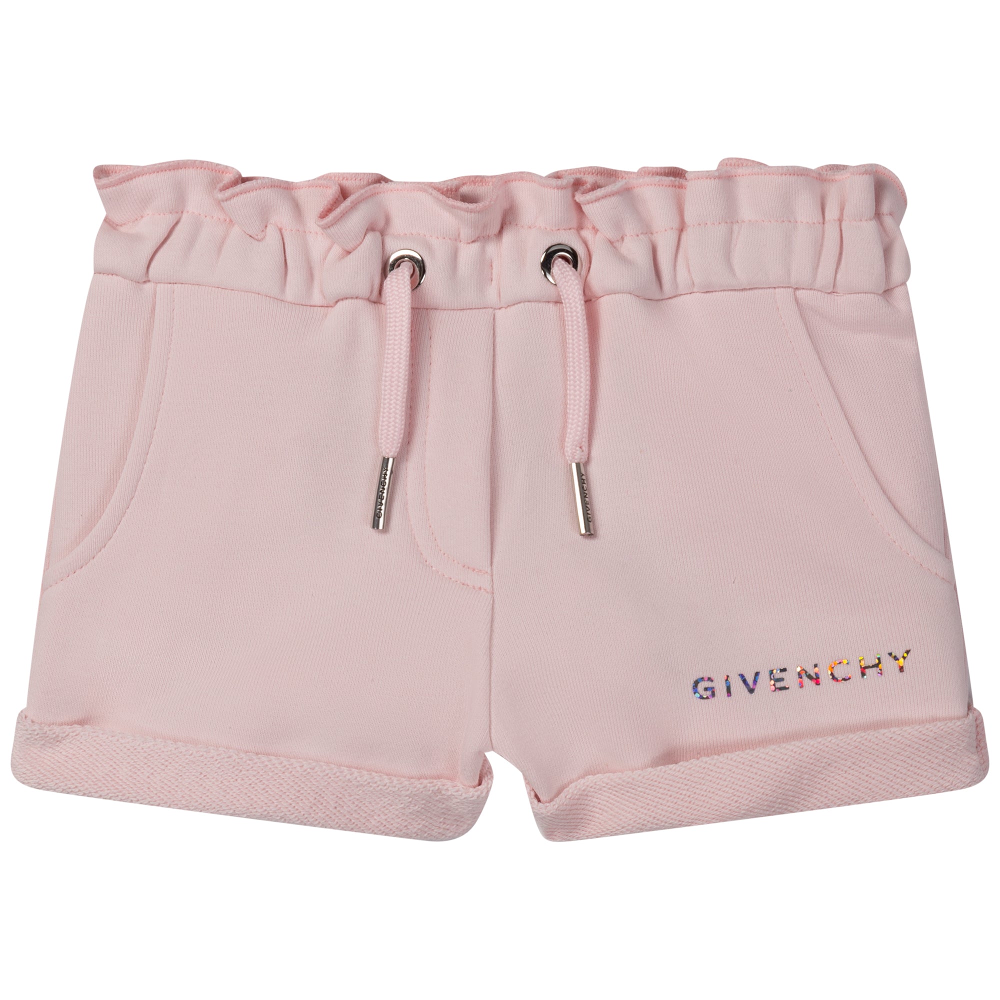 Girls Pink Cotton Shorts