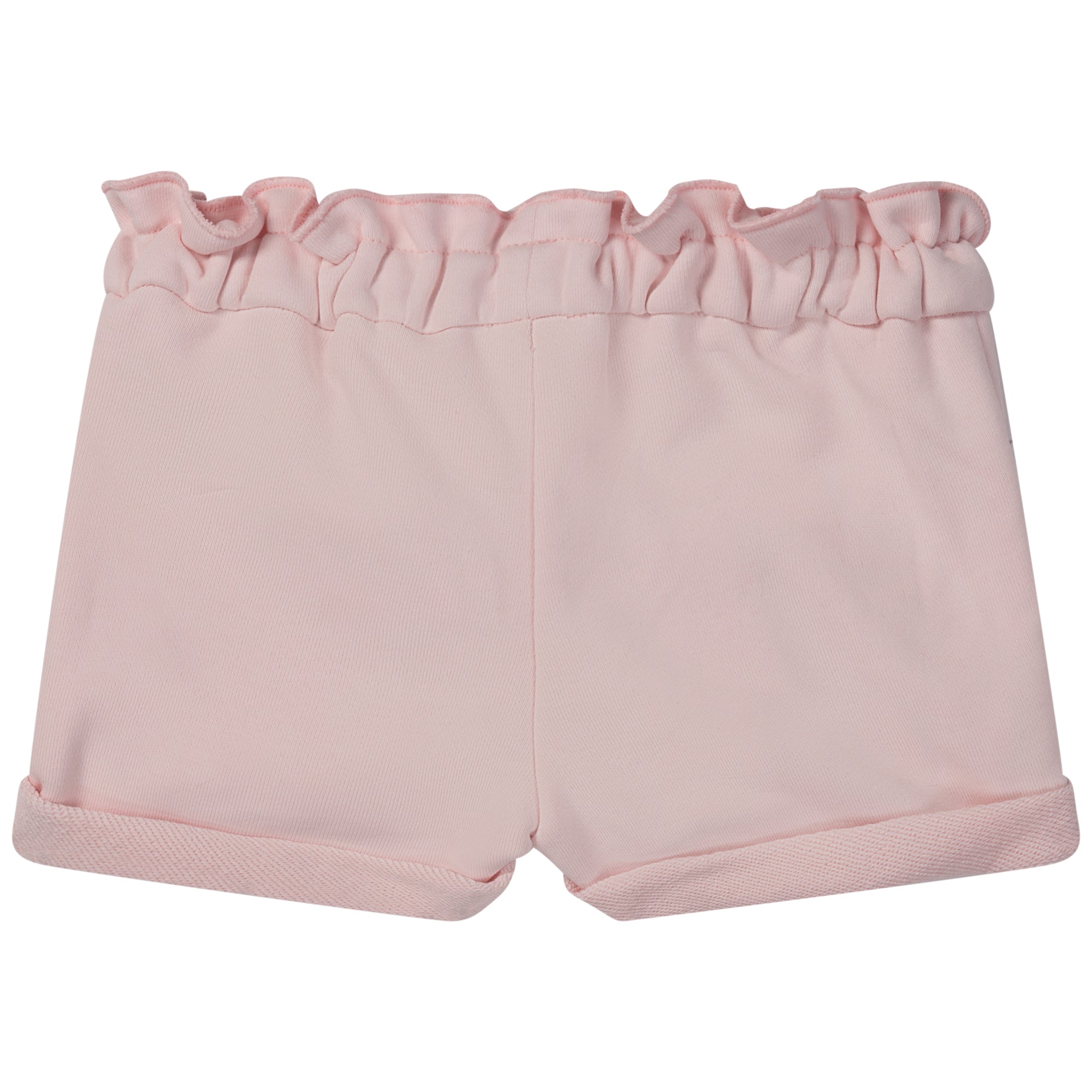 Girls Pink Cotton Shorts