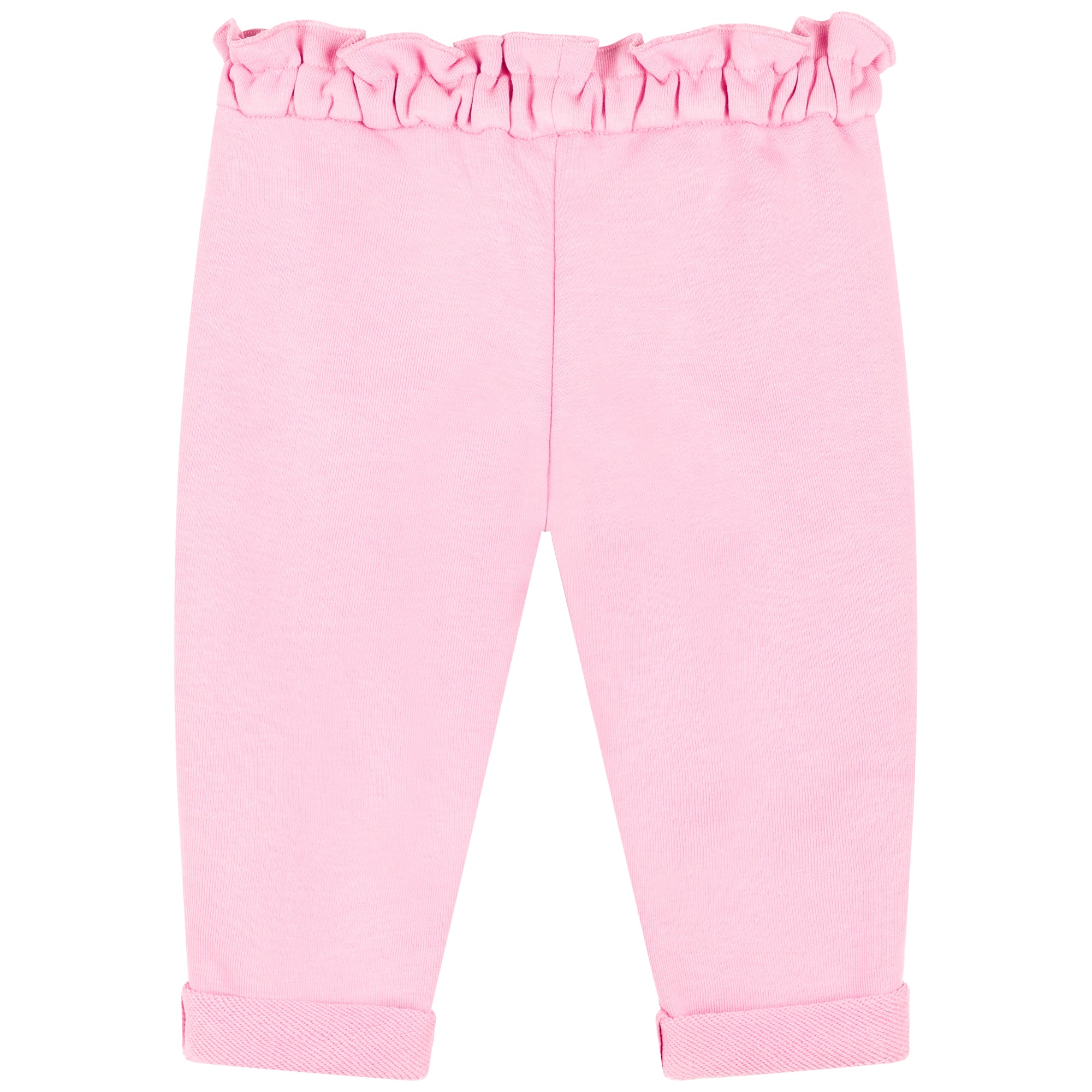 Baby Girls Pink Cotton Trousers