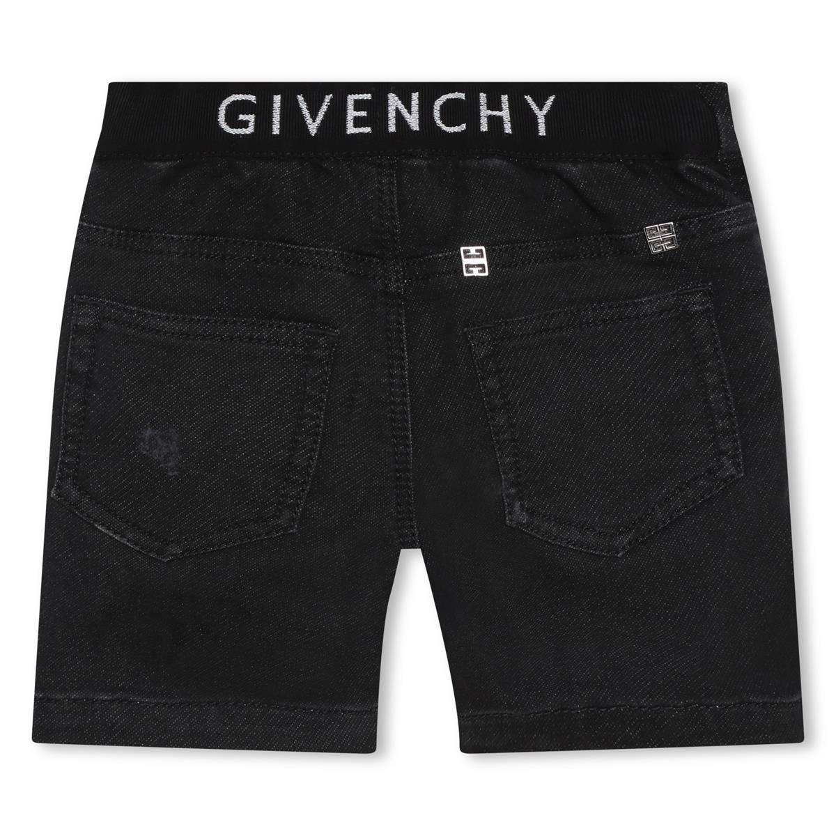 Baby Boys & Girls Black Denim Shorts