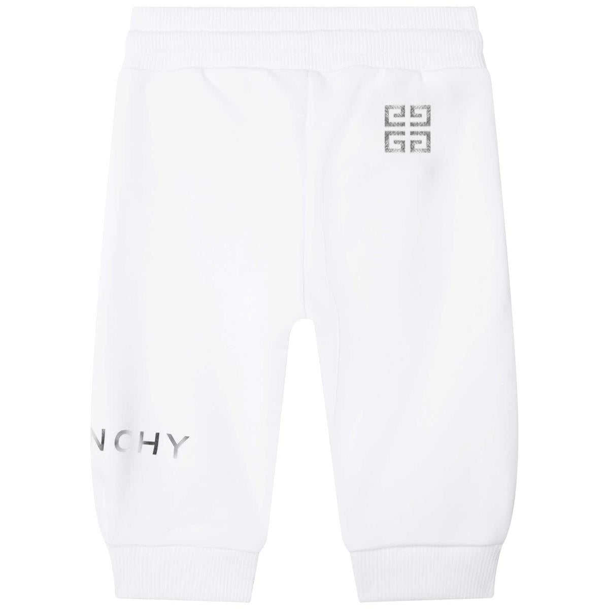 Baby Boys & Girls White Logo Trousers