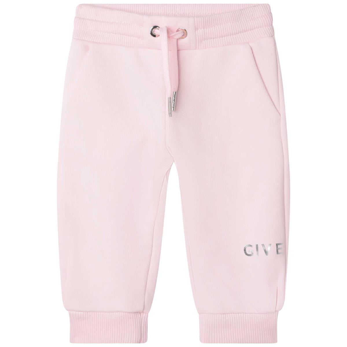 Baby Boys & Girls Pink Logo Trousers