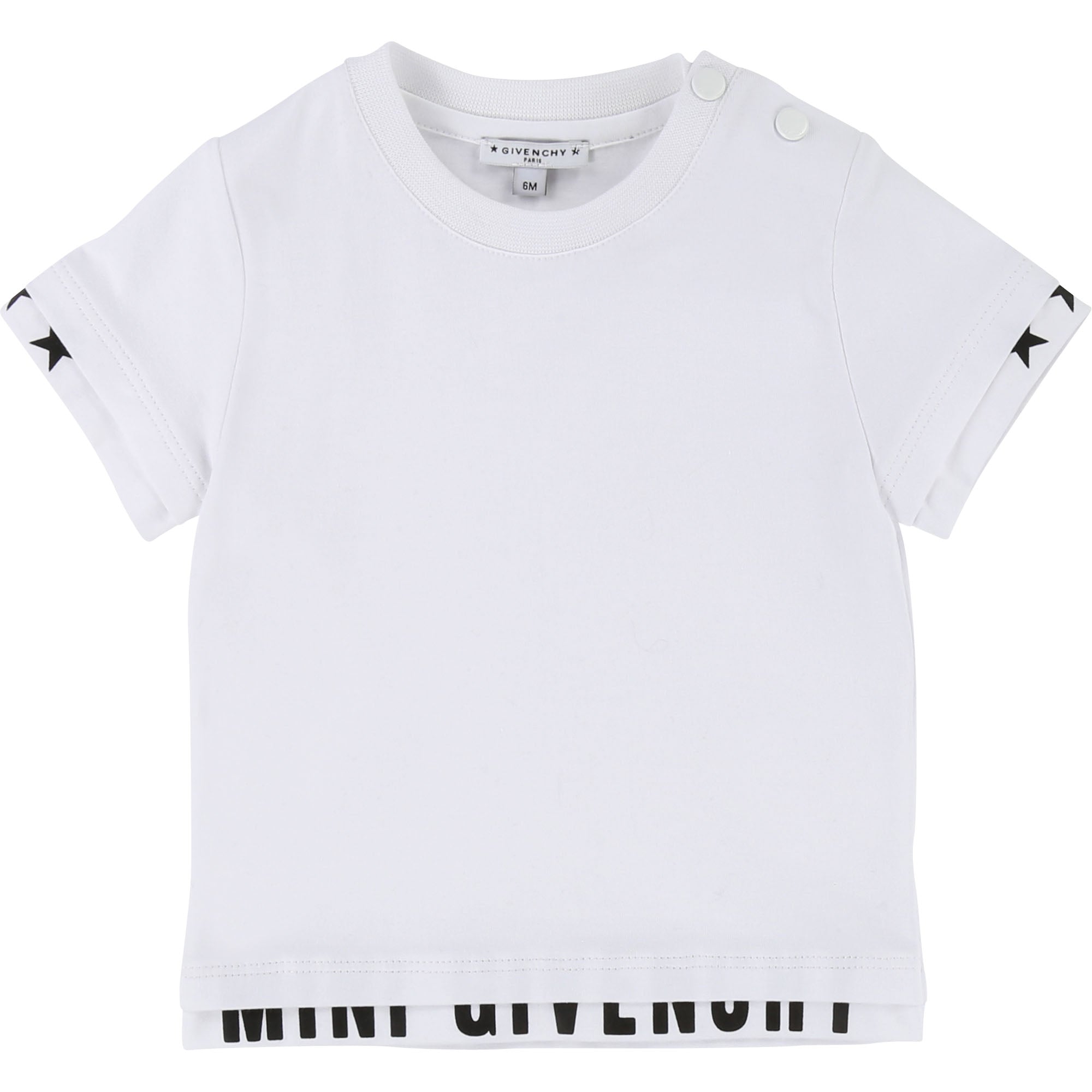 Baby Boys White Cotton T-shirt