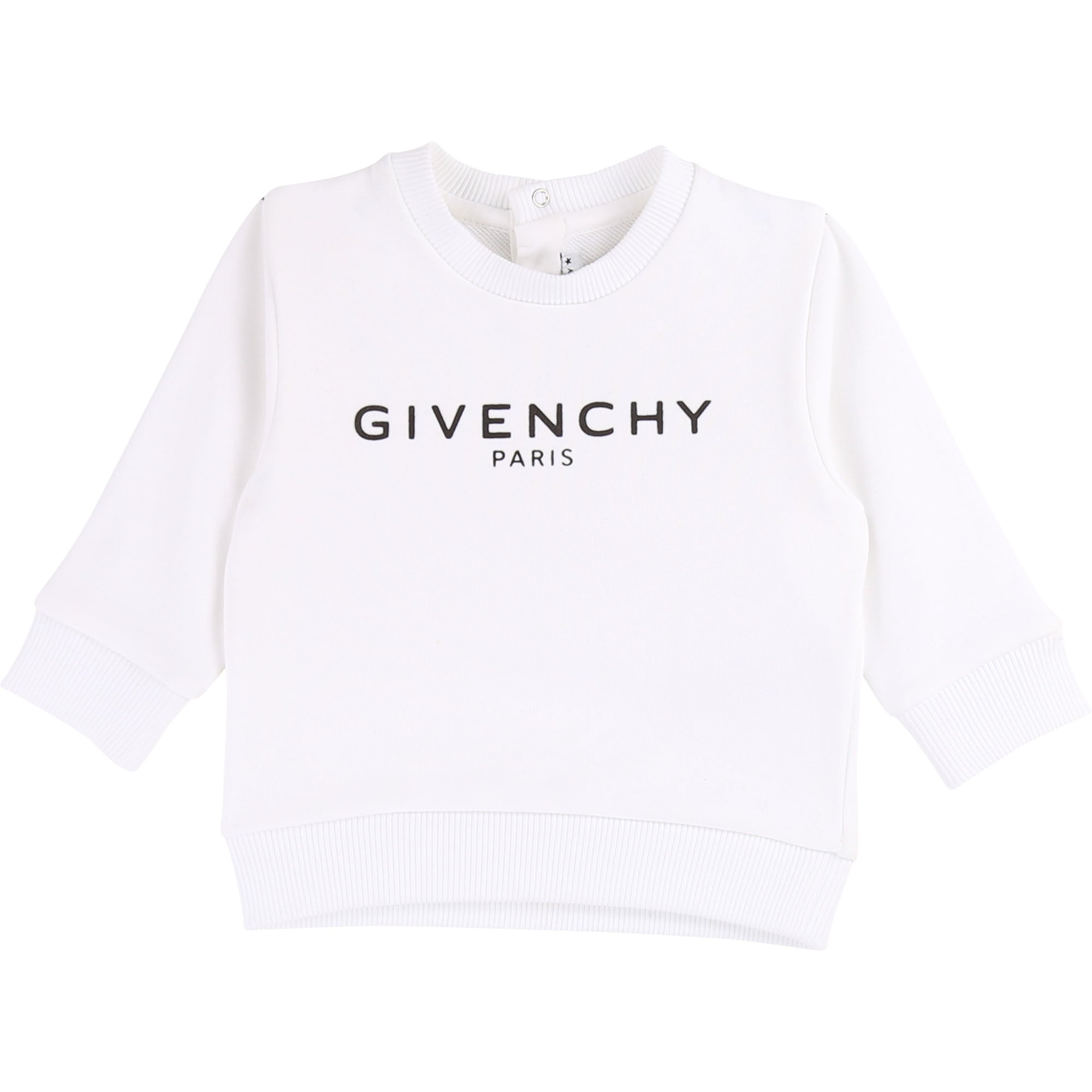 Baby Girls White Logo Cotton Sweatshirt