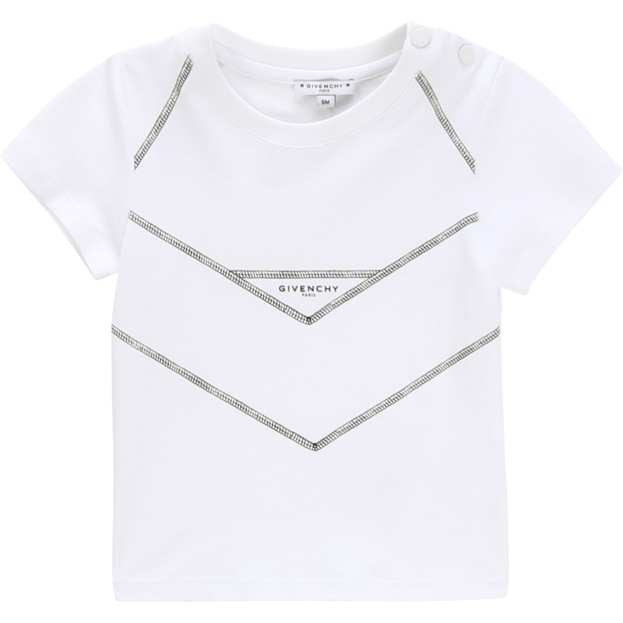 Baby Boys White Cotton T-shirt