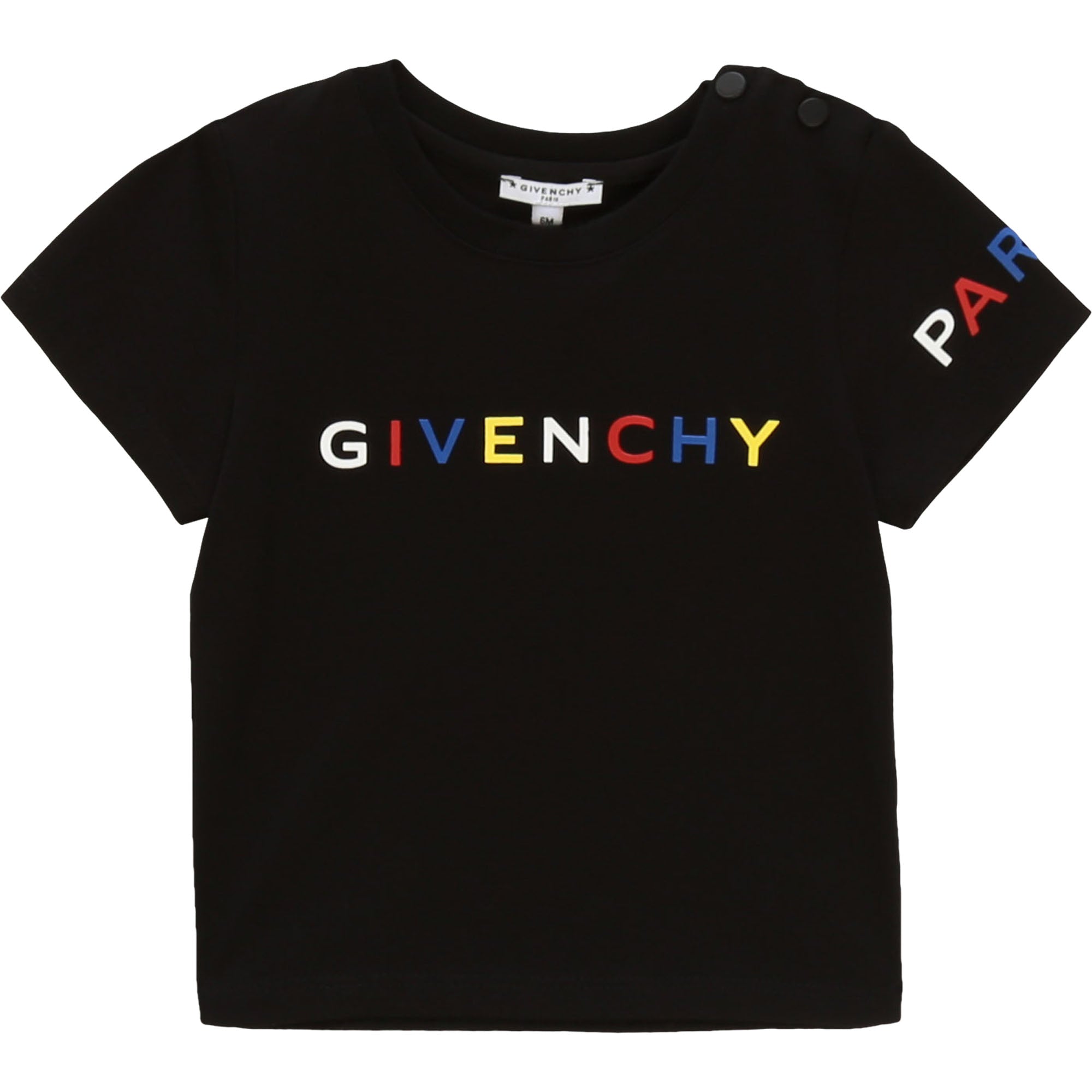 Baby Boys Black Logo Cotton T-shirt