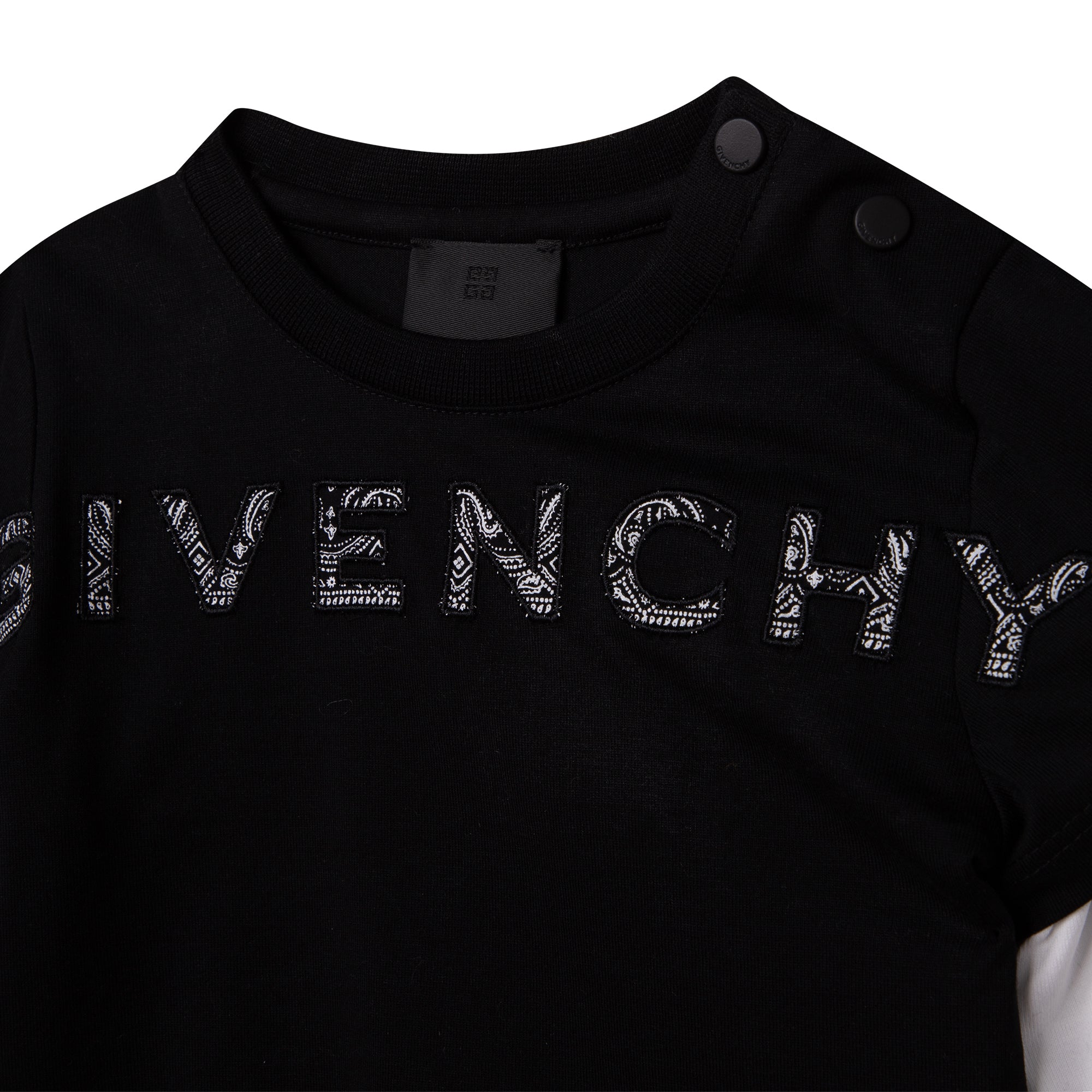 Baby Boys Black Logo Cotton T-Shirt