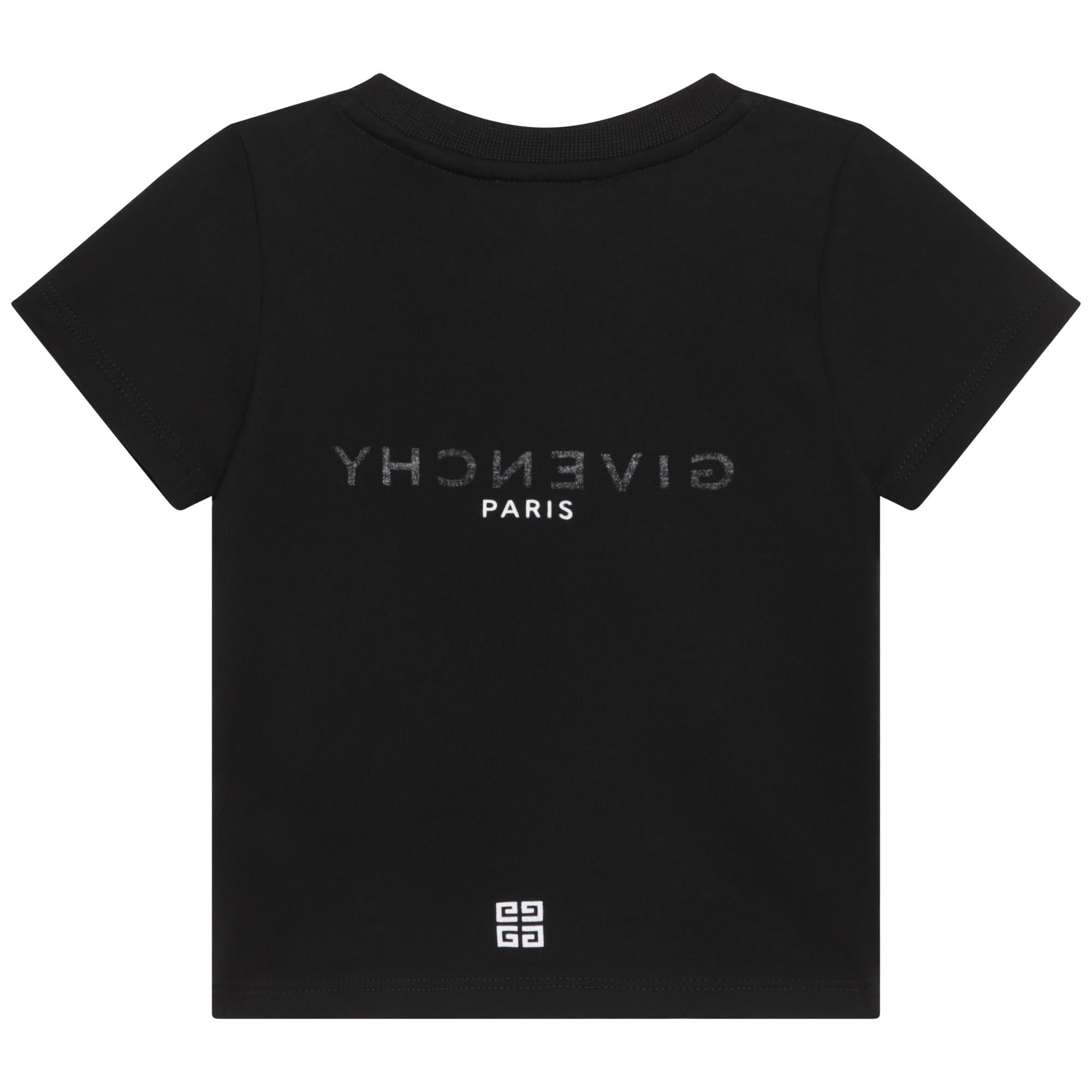 Baby Boys Black Logo Cotton T-Shirt