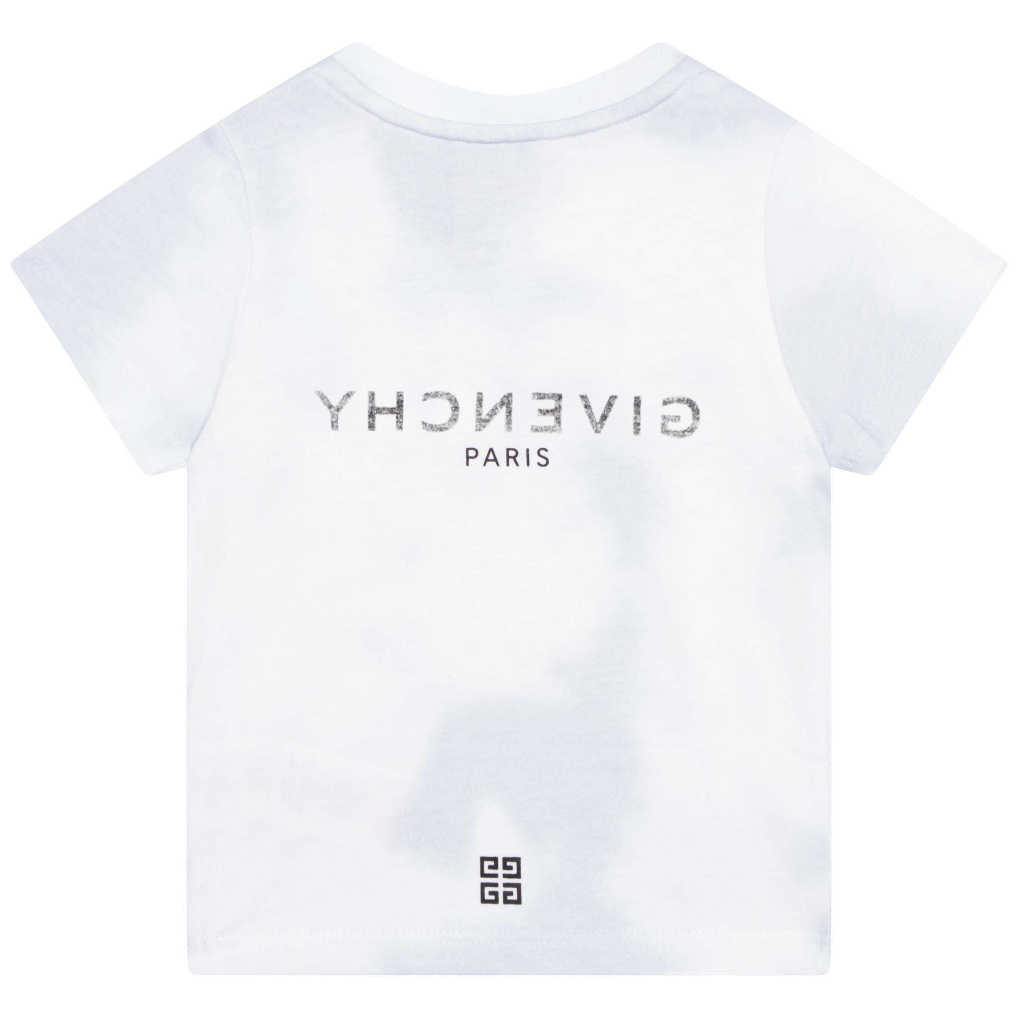 Baby Boys White Logo Cotton T-Shirt