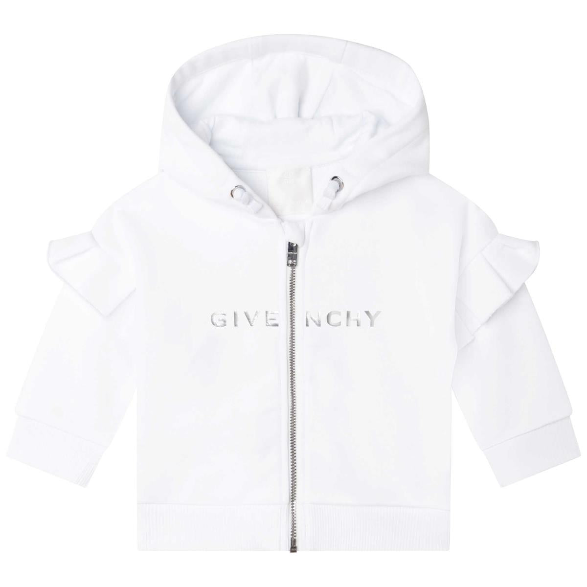 Baby Boys & Girls White Hooded Sweatshirt
