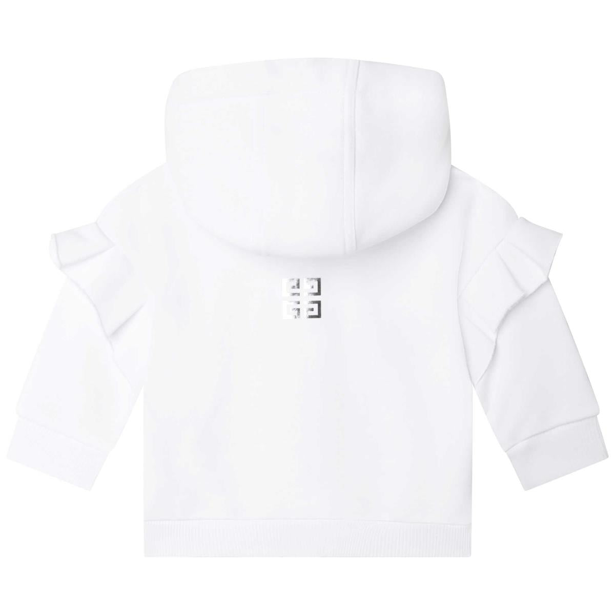 Baby Boys & Girls White Hooded Sweatshirt