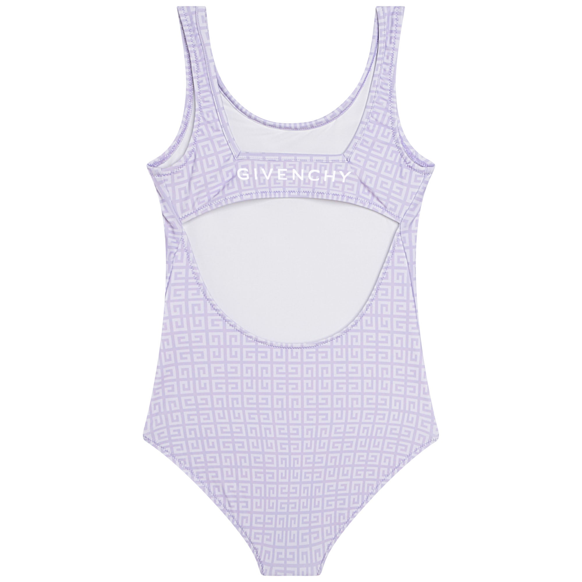 Girls Light Purple Logo Swimsuit