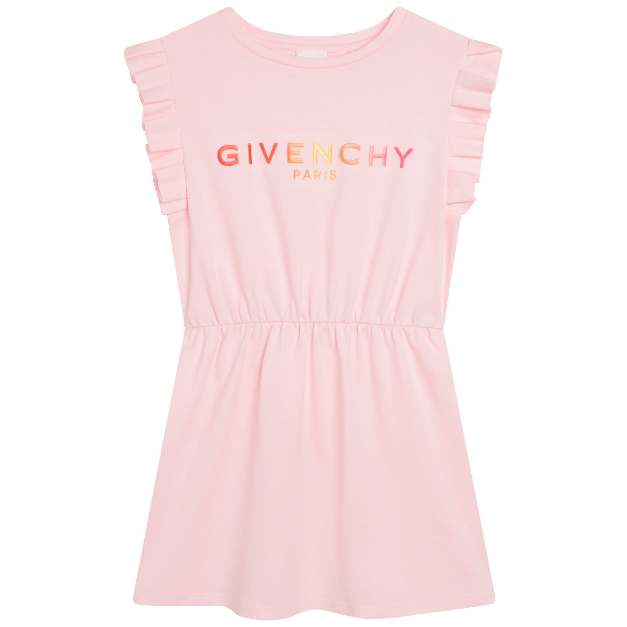 Girls Pink Logo Cotton Dress
