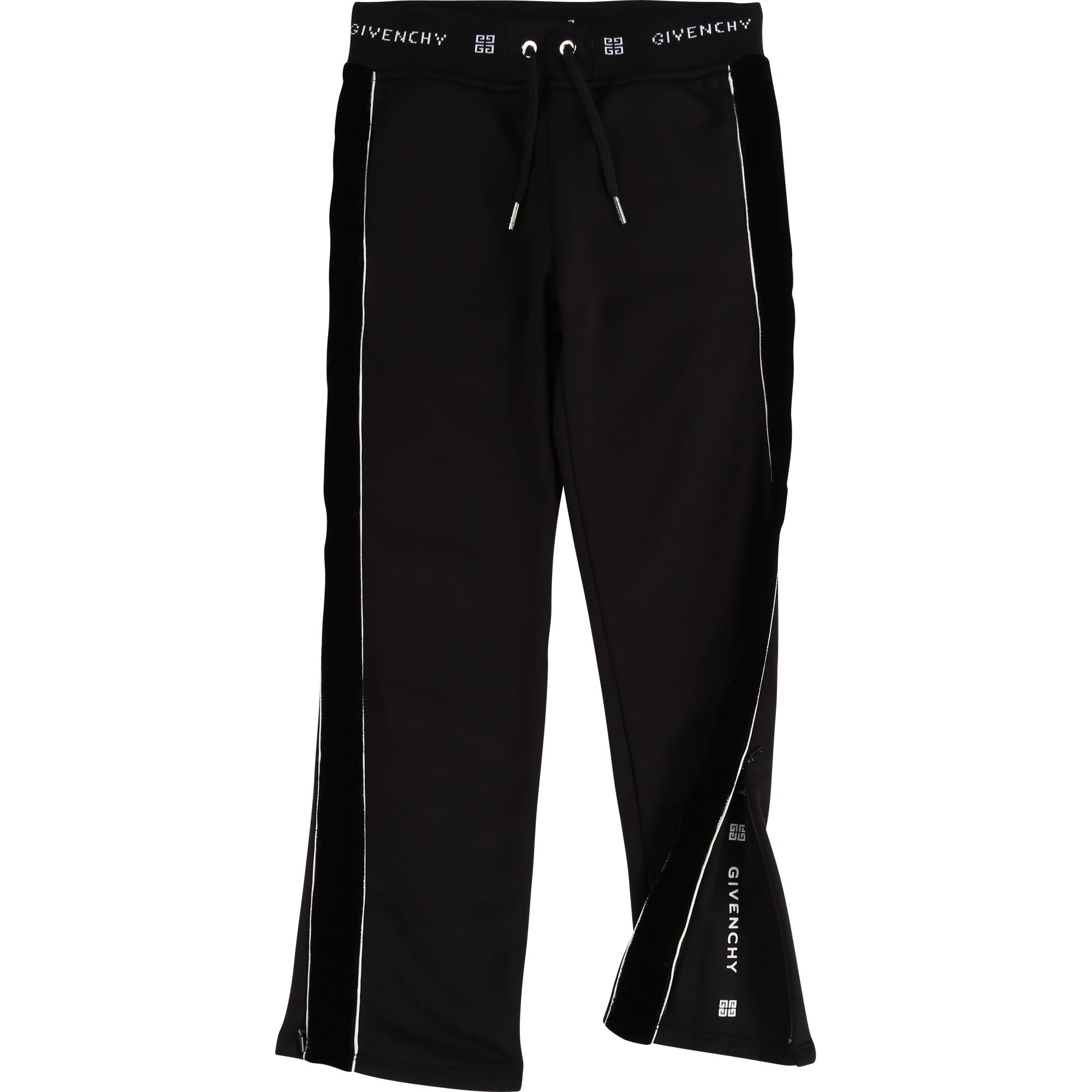 Girls Black Drawstring Trousers