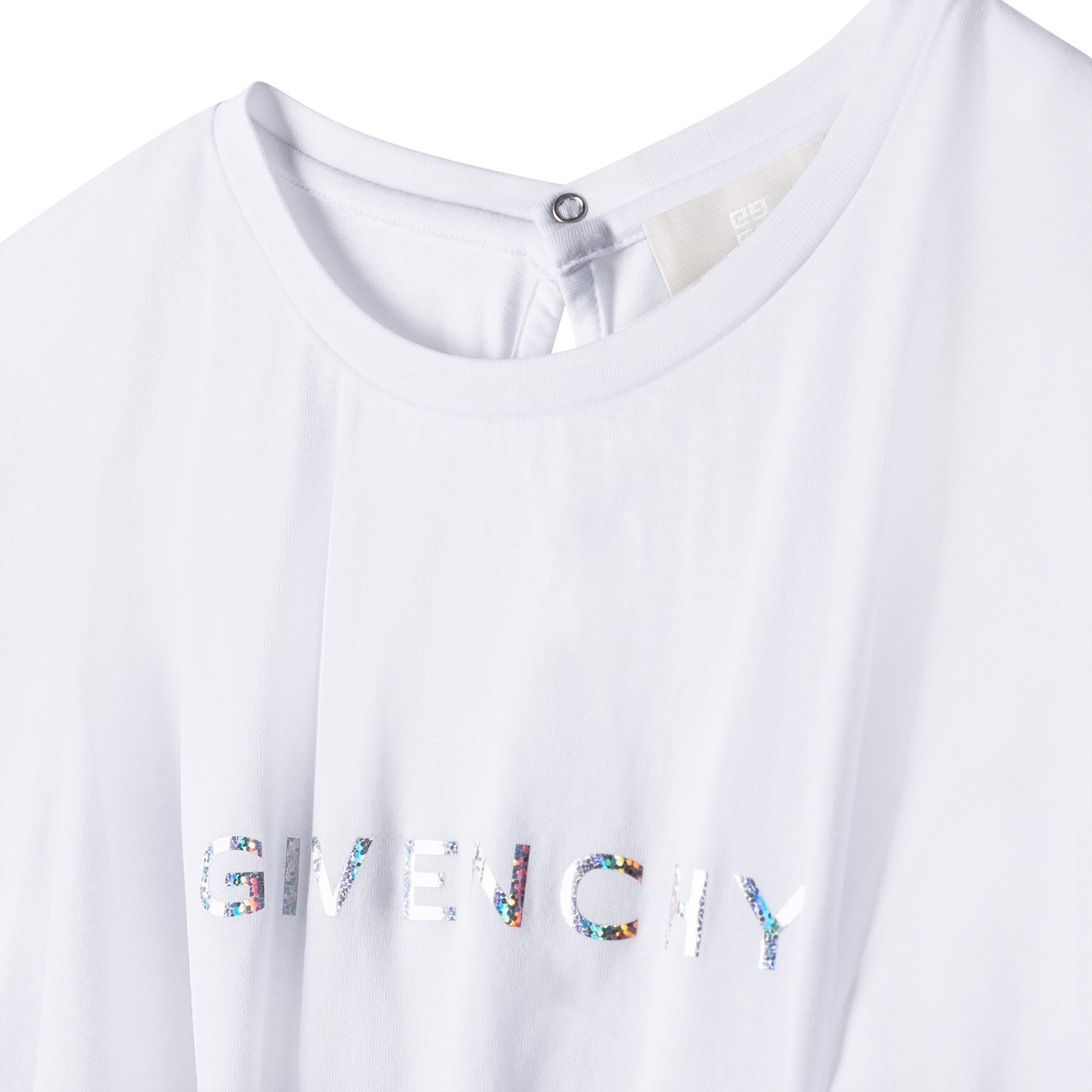 Girls White Logo Romper