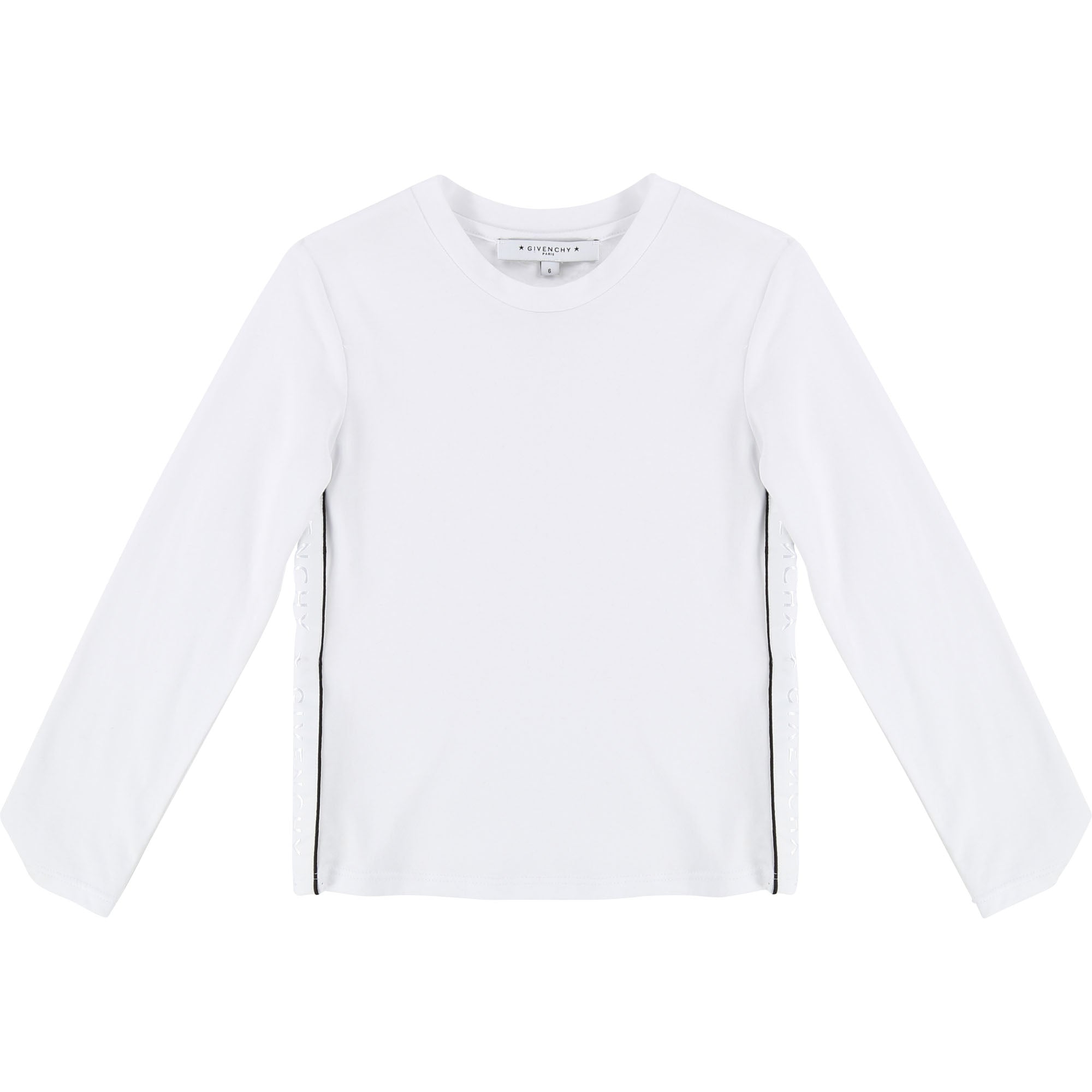 Girls White Logo Cotton T-shirt