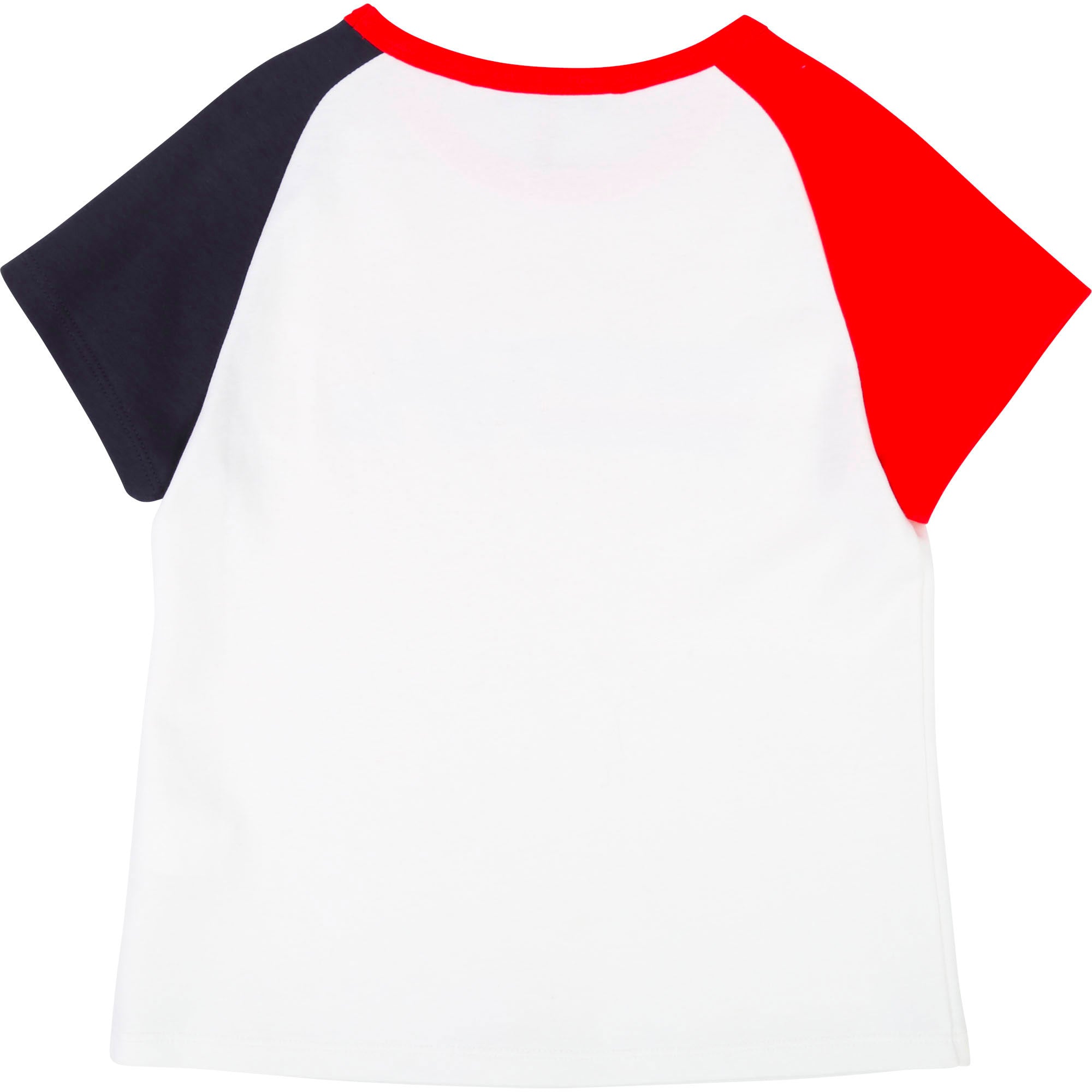 Girls White & Red Logo Cotton T-shirt