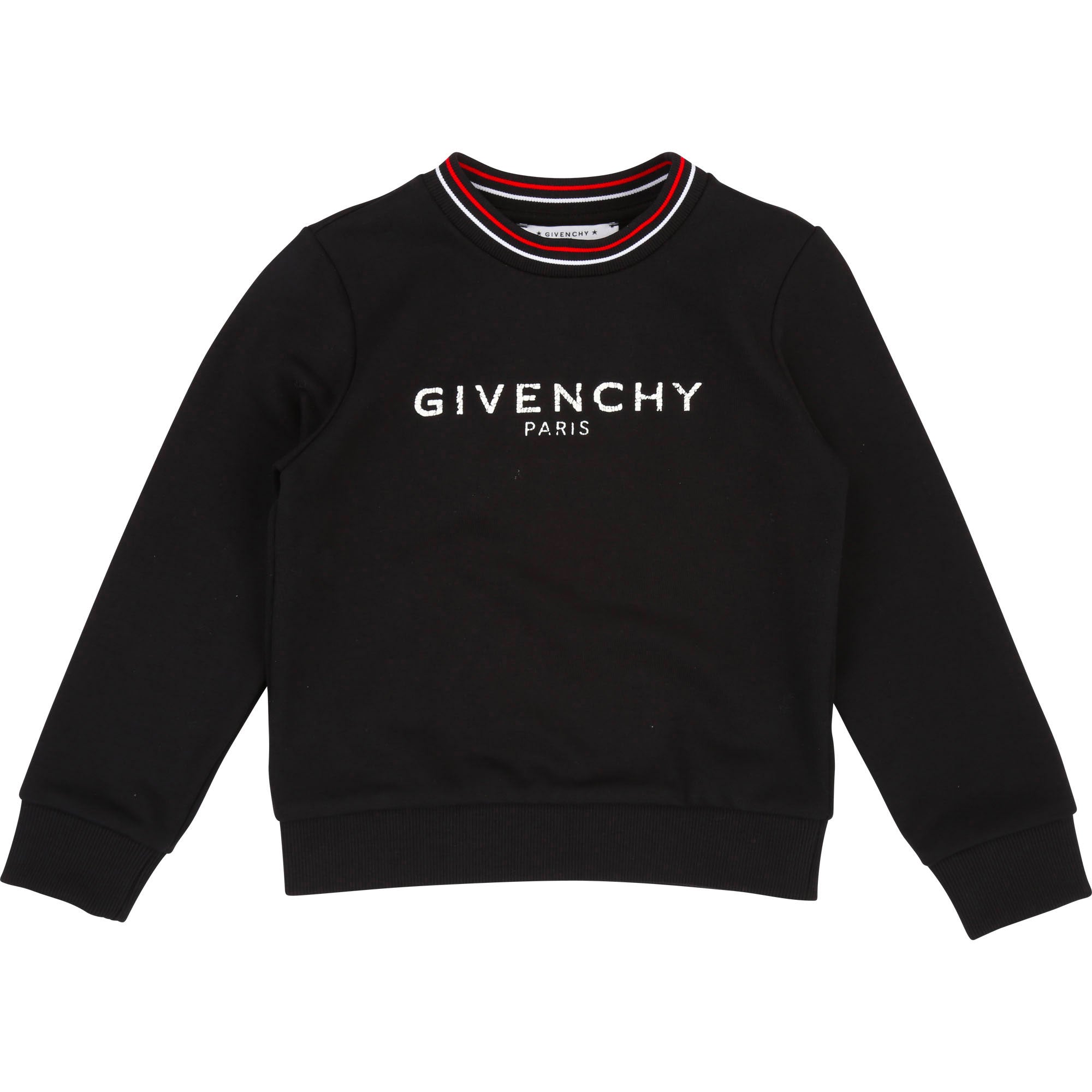Girls Black Logo Cotton Sweater