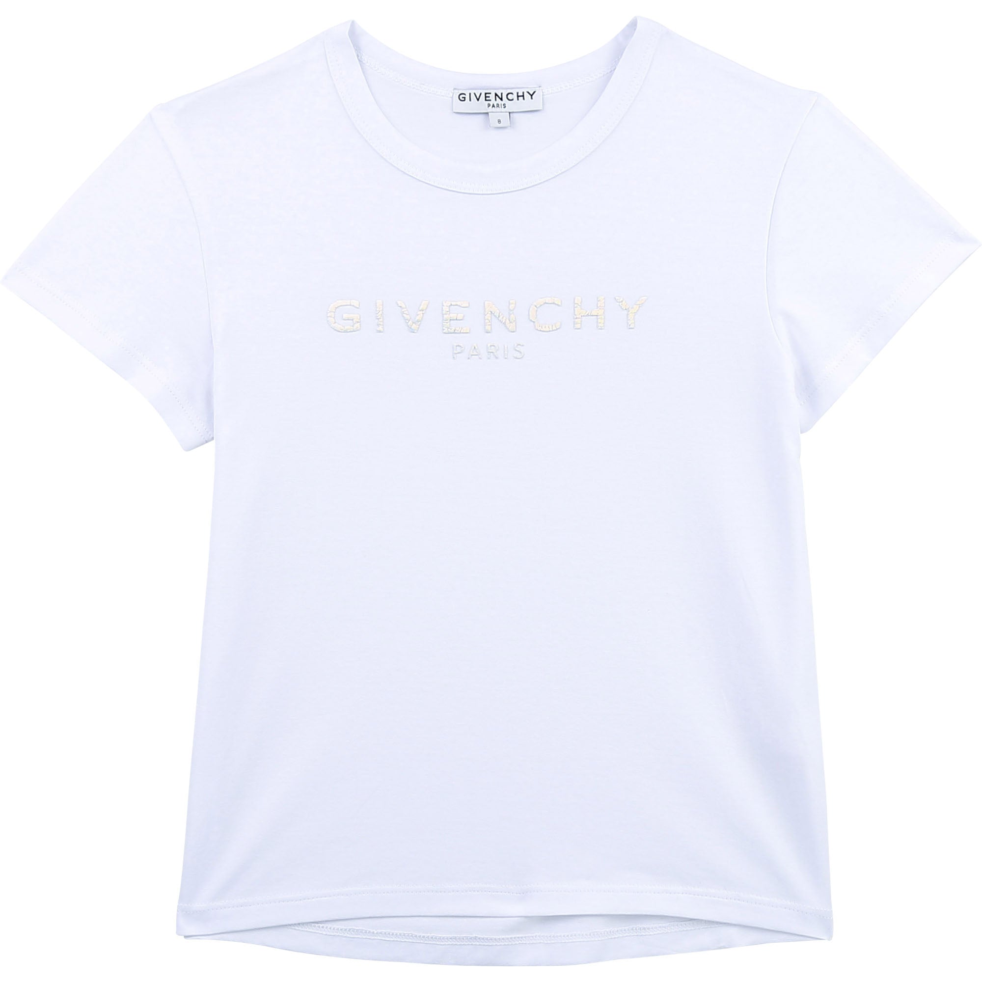 Girls White Logo Cotton T-Shirt