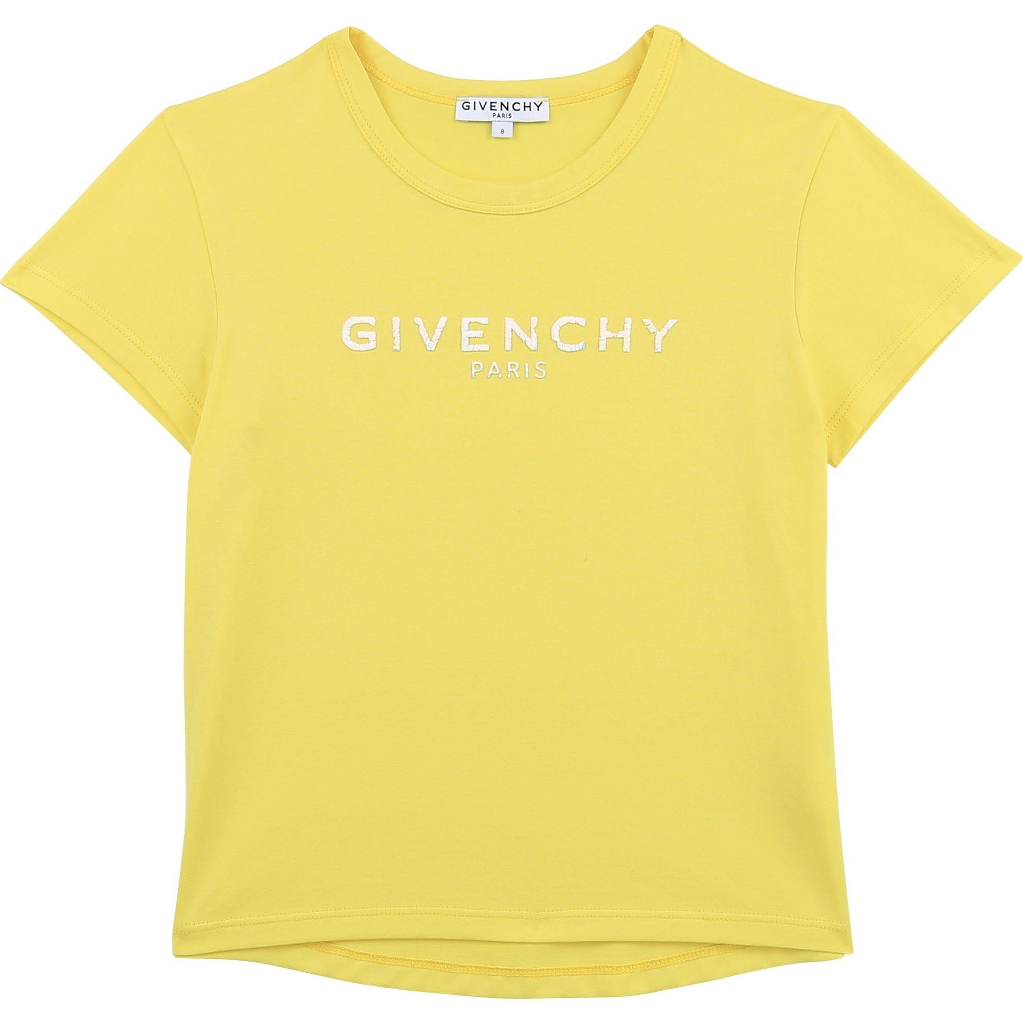 Girls Yellow Logo Cotton T-Shirt